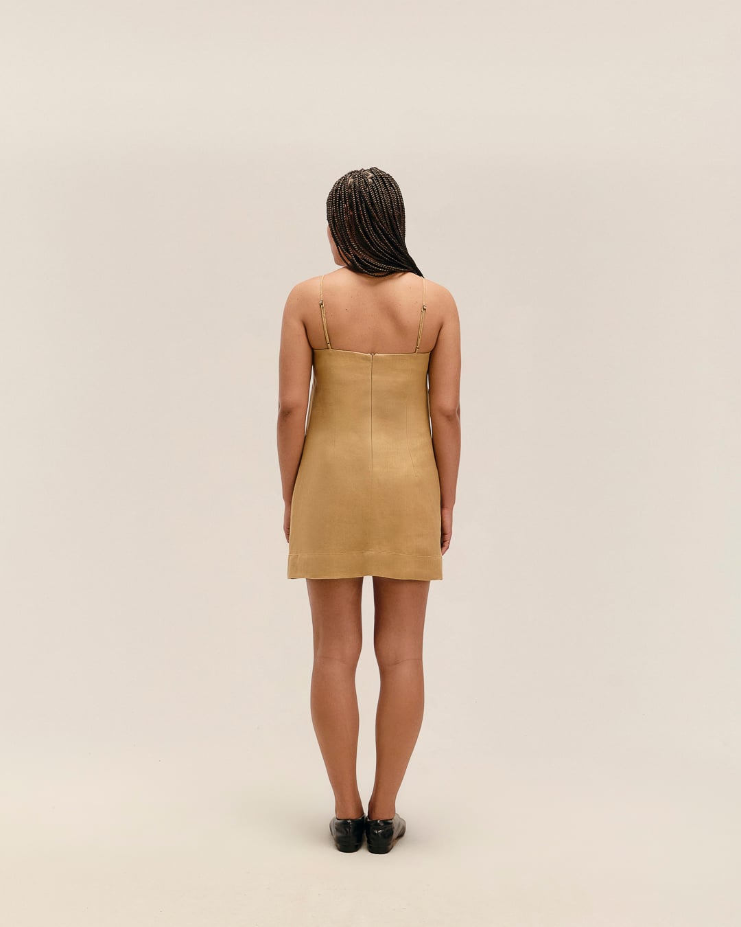Vestido Alice Mini Linho Bege Satu