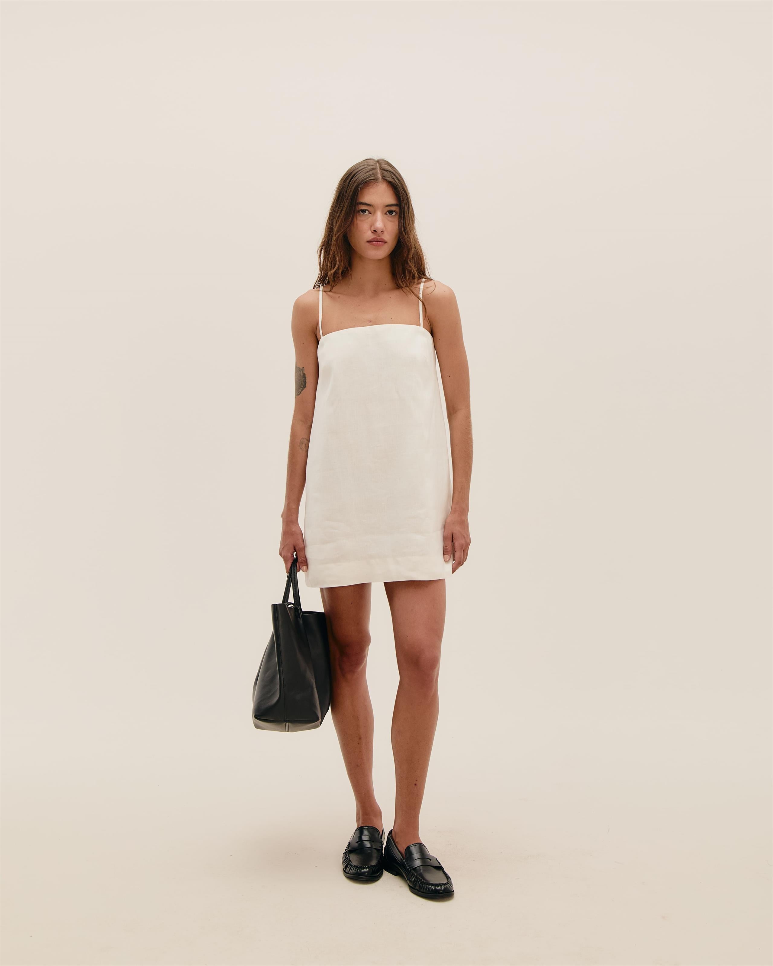 Vestido Alice Mini Linho Off-White
