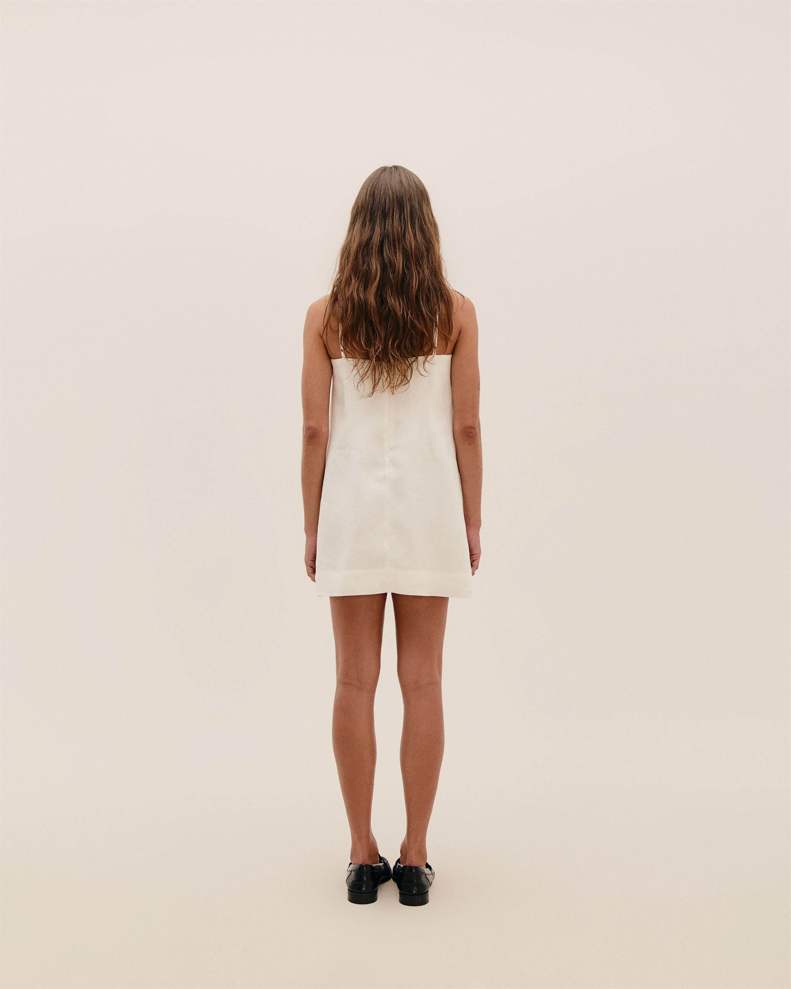 Vestido Alice Mini Linho Off-White