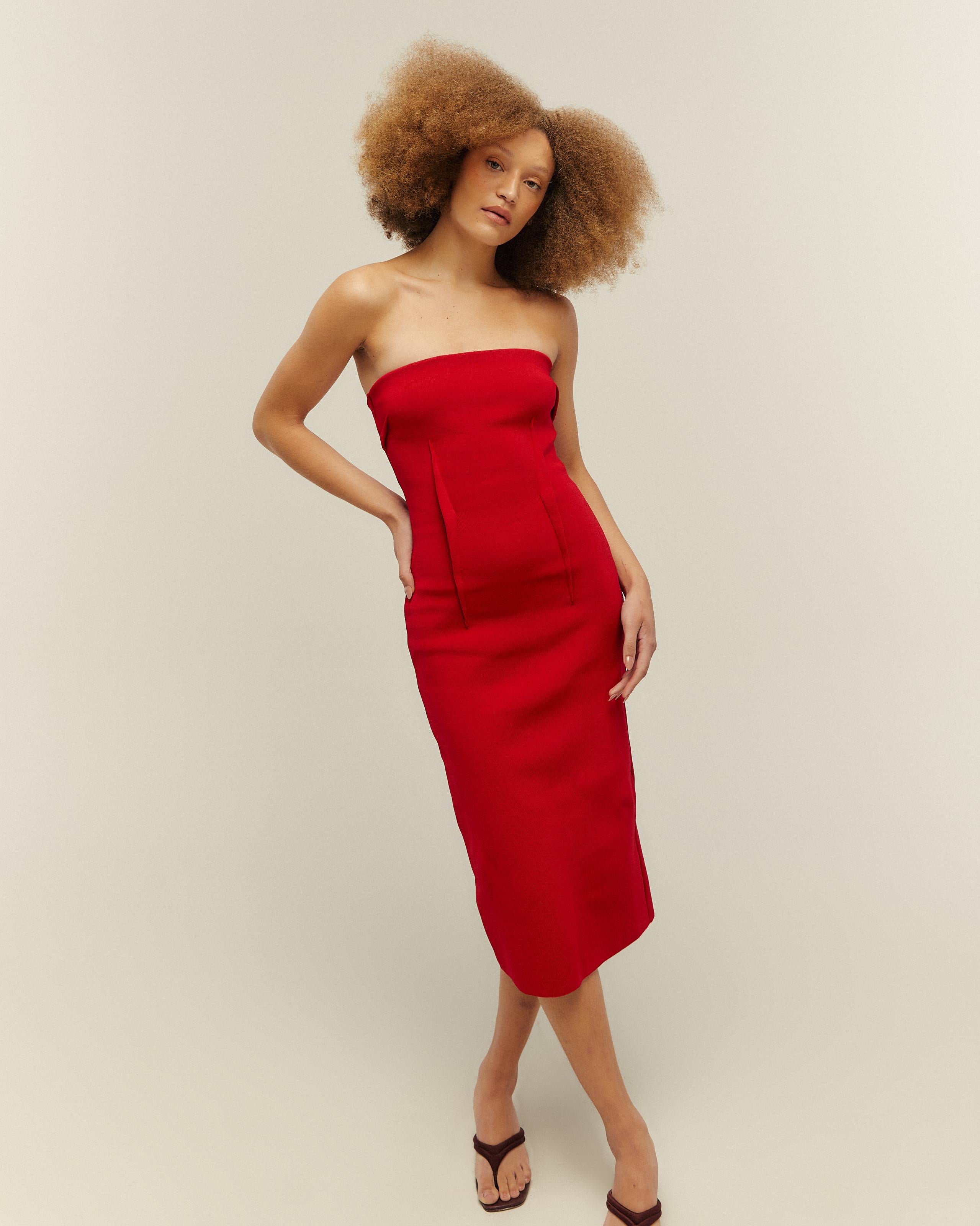 Vestido Alice Tricot Vermelho Desvio