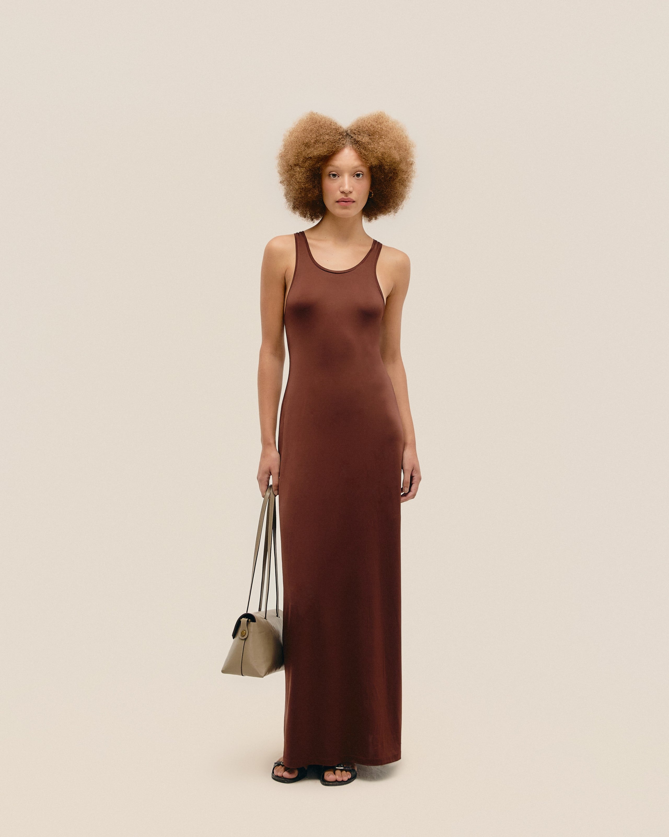 Vestido Ana Marrom Brauna