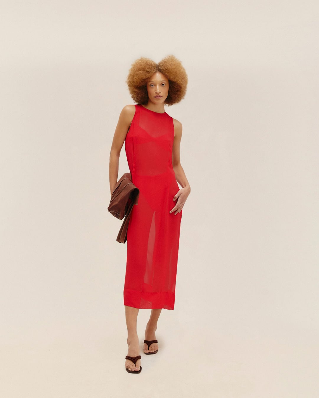 Vestido Barbara Seda Vermelho