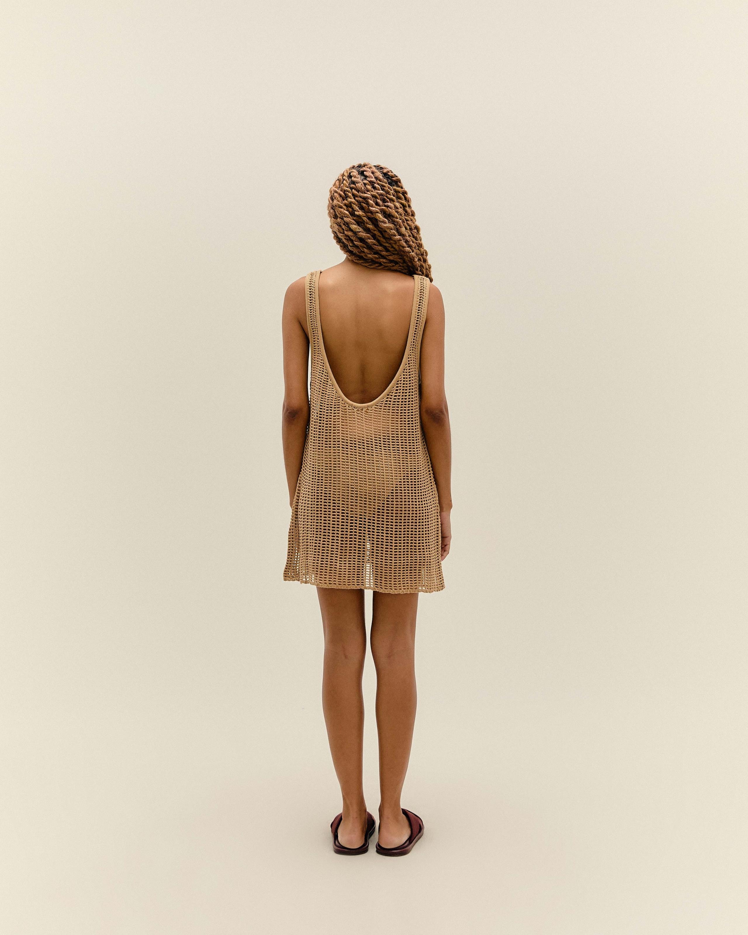 Vestido Beth Mini Tricot Bege Satu