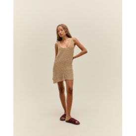 Haight — Vestido Beth Mini Tricot Bege Satu