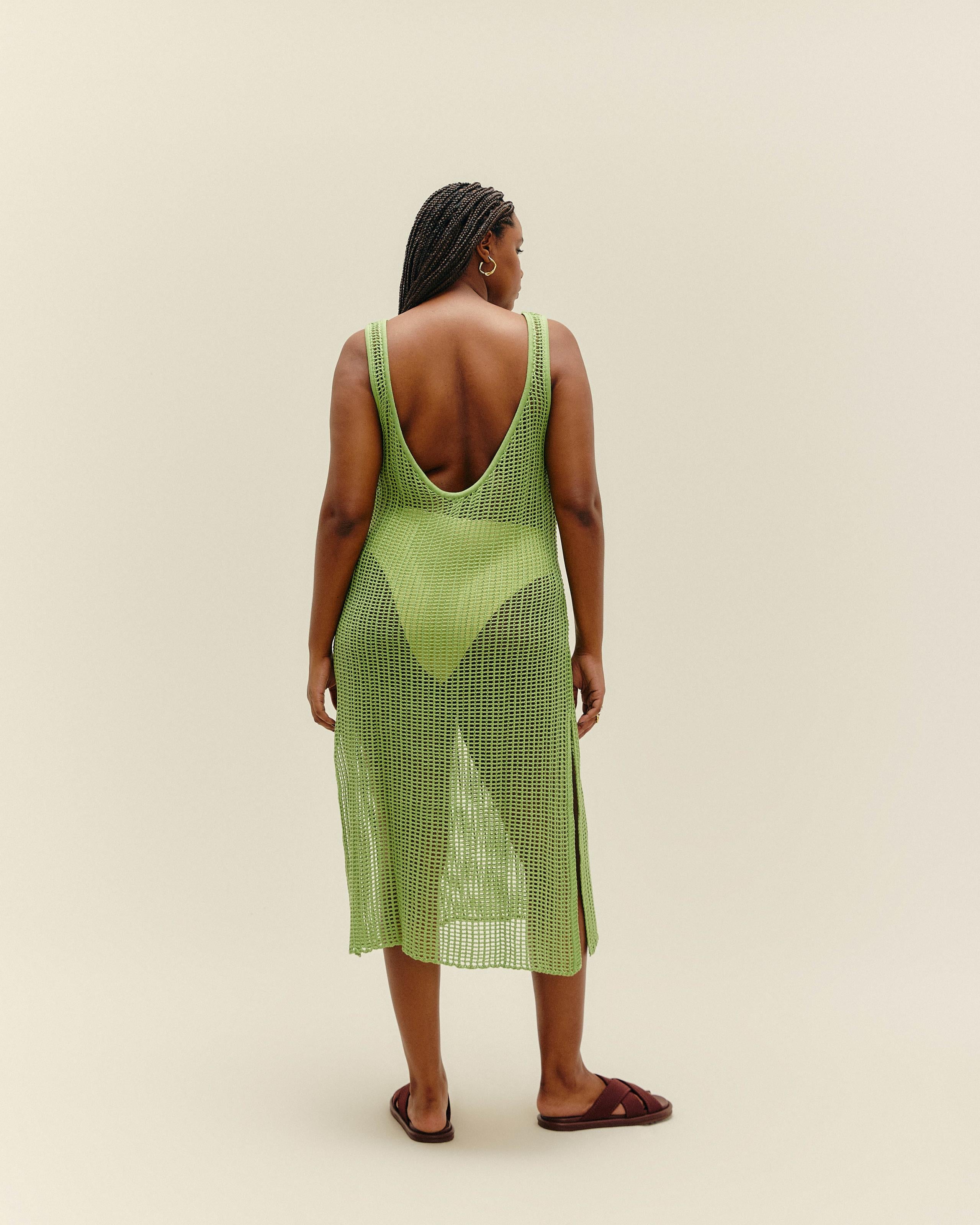 Vestido Beth Tricot Verde Palma