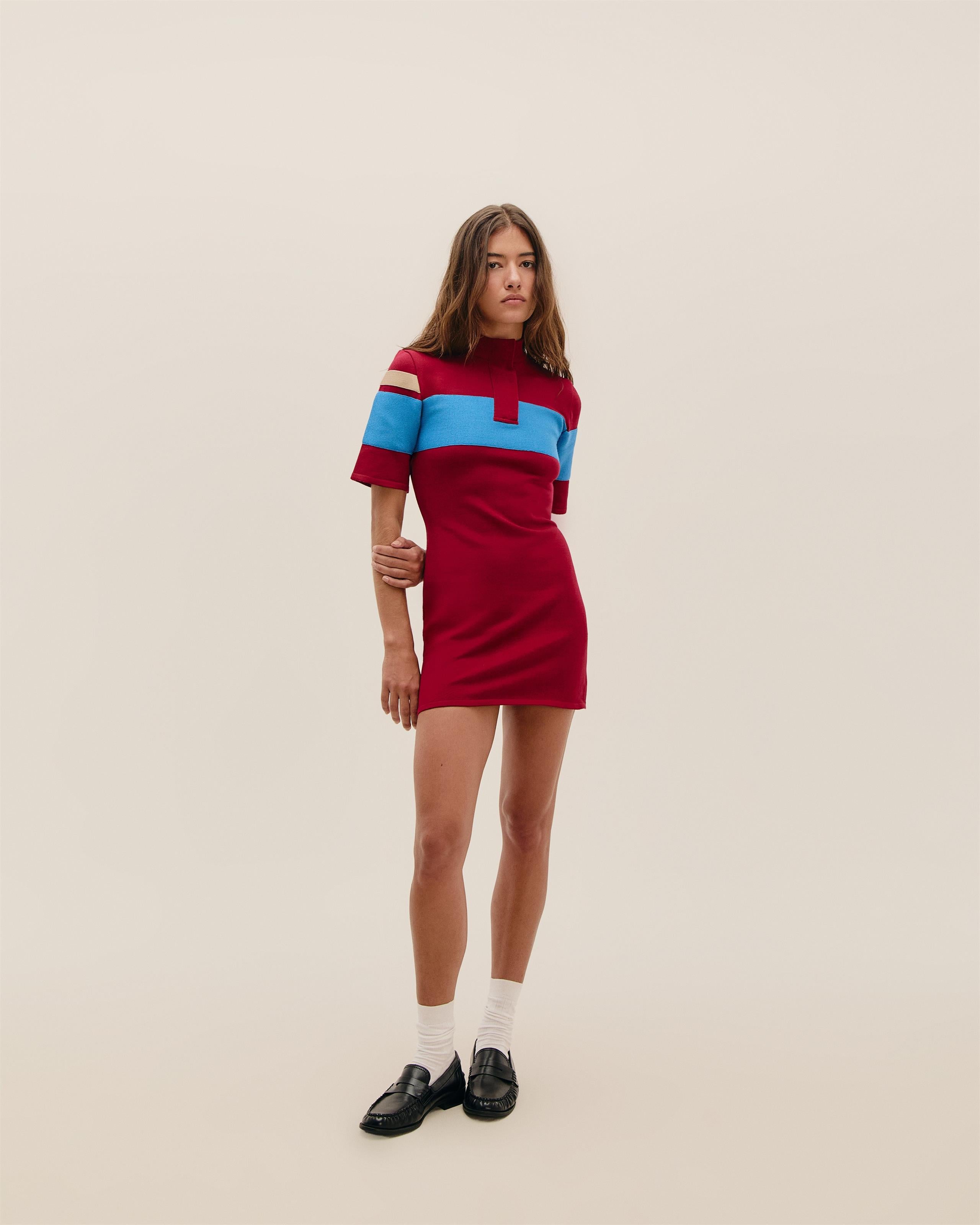 Vestido Carol Tricot Vinho