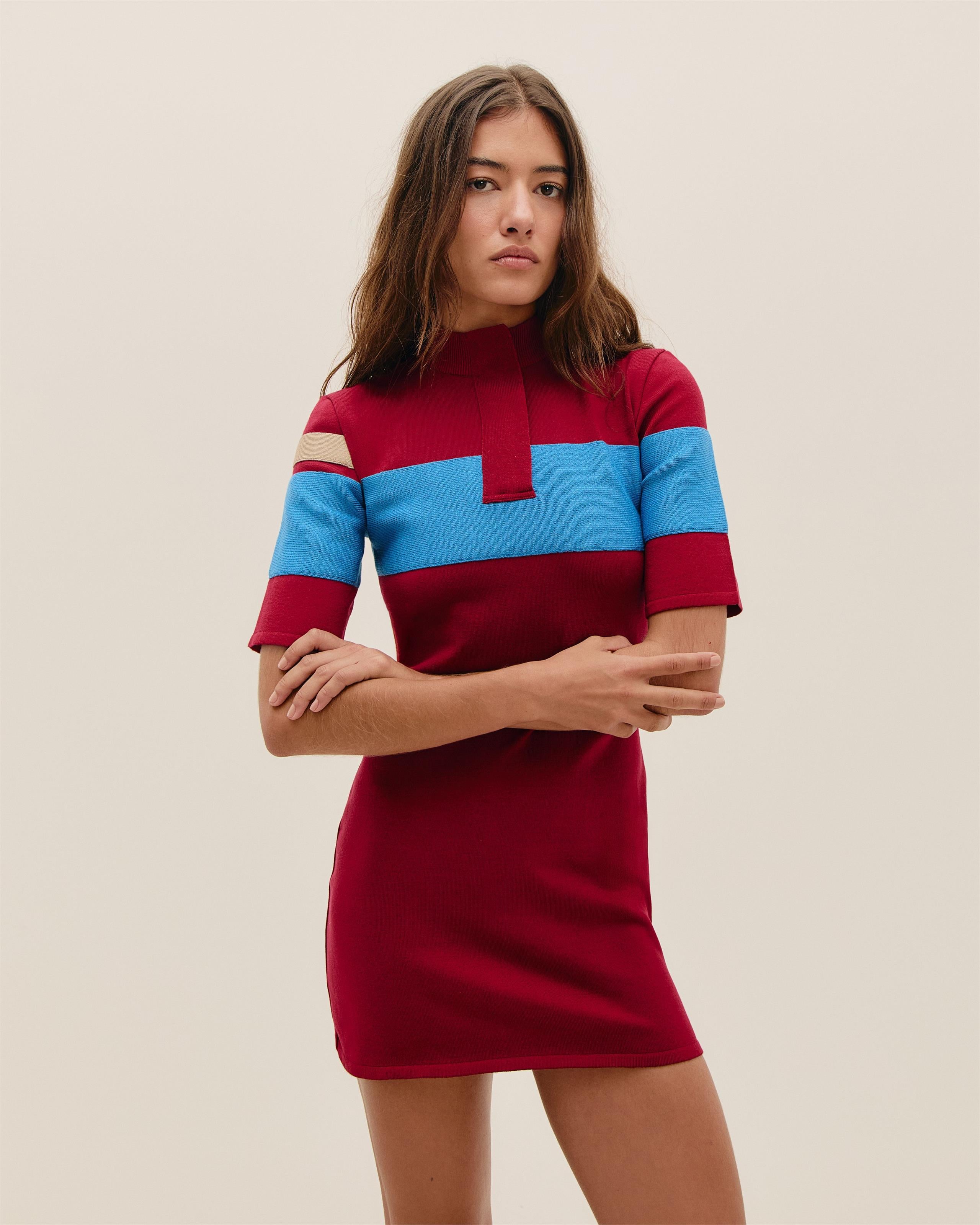 Vestido Carol Tricot Vinho