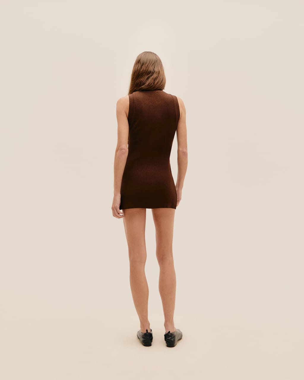 Vestido Carolina Tricot Marrom Brauna