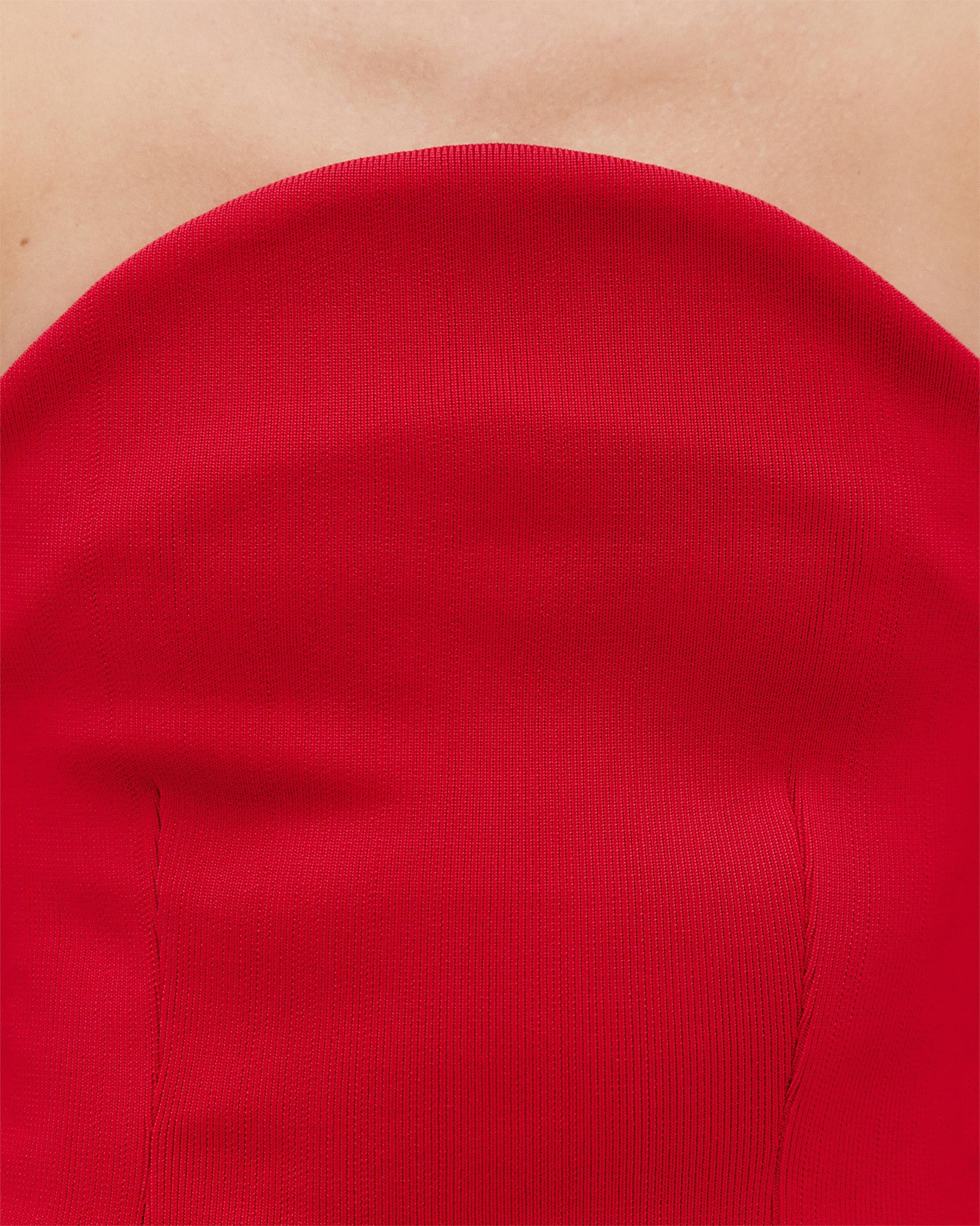 Vestido Circulo Tricot Vermelho