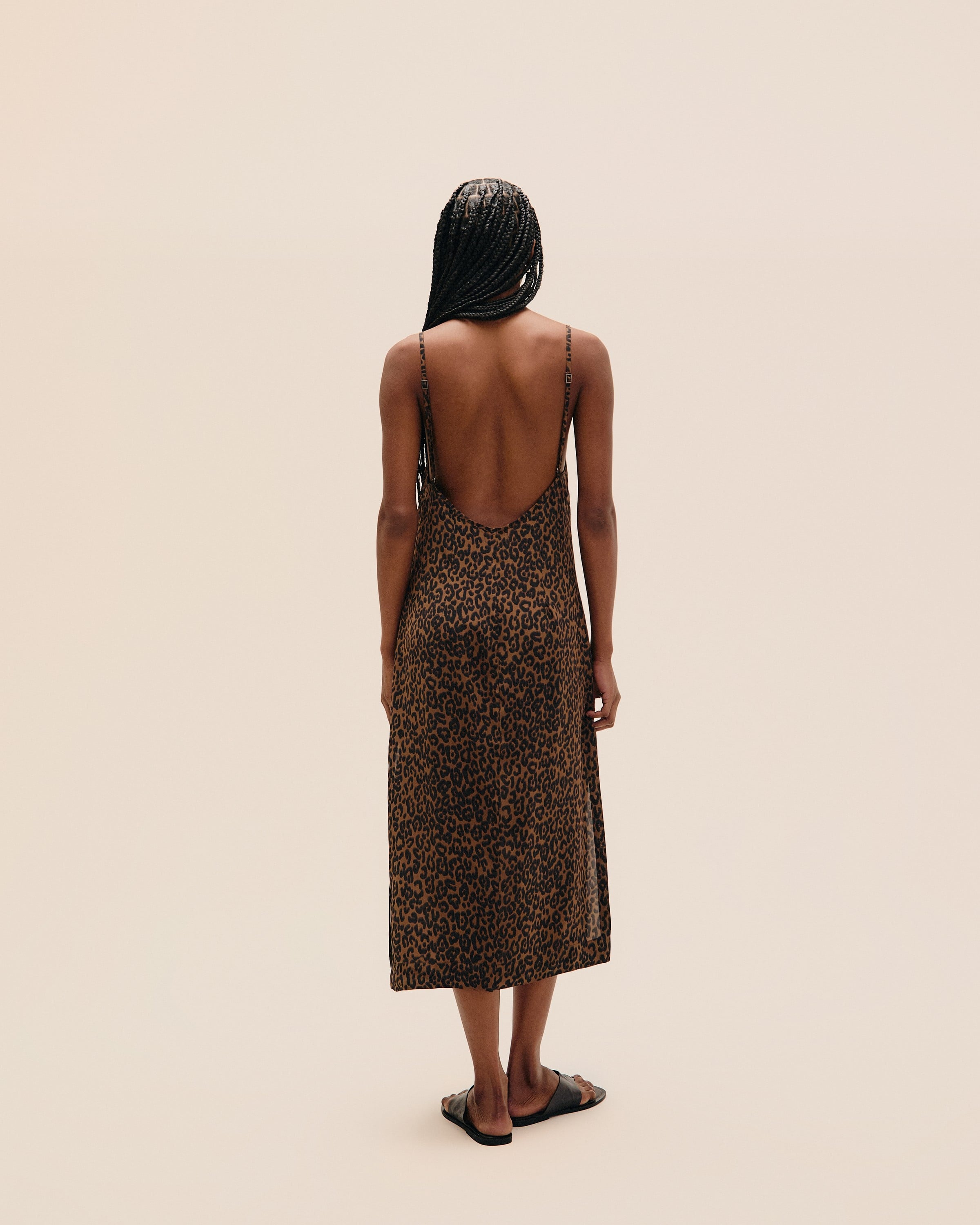 Vestido Clara Estampado Onça Noir