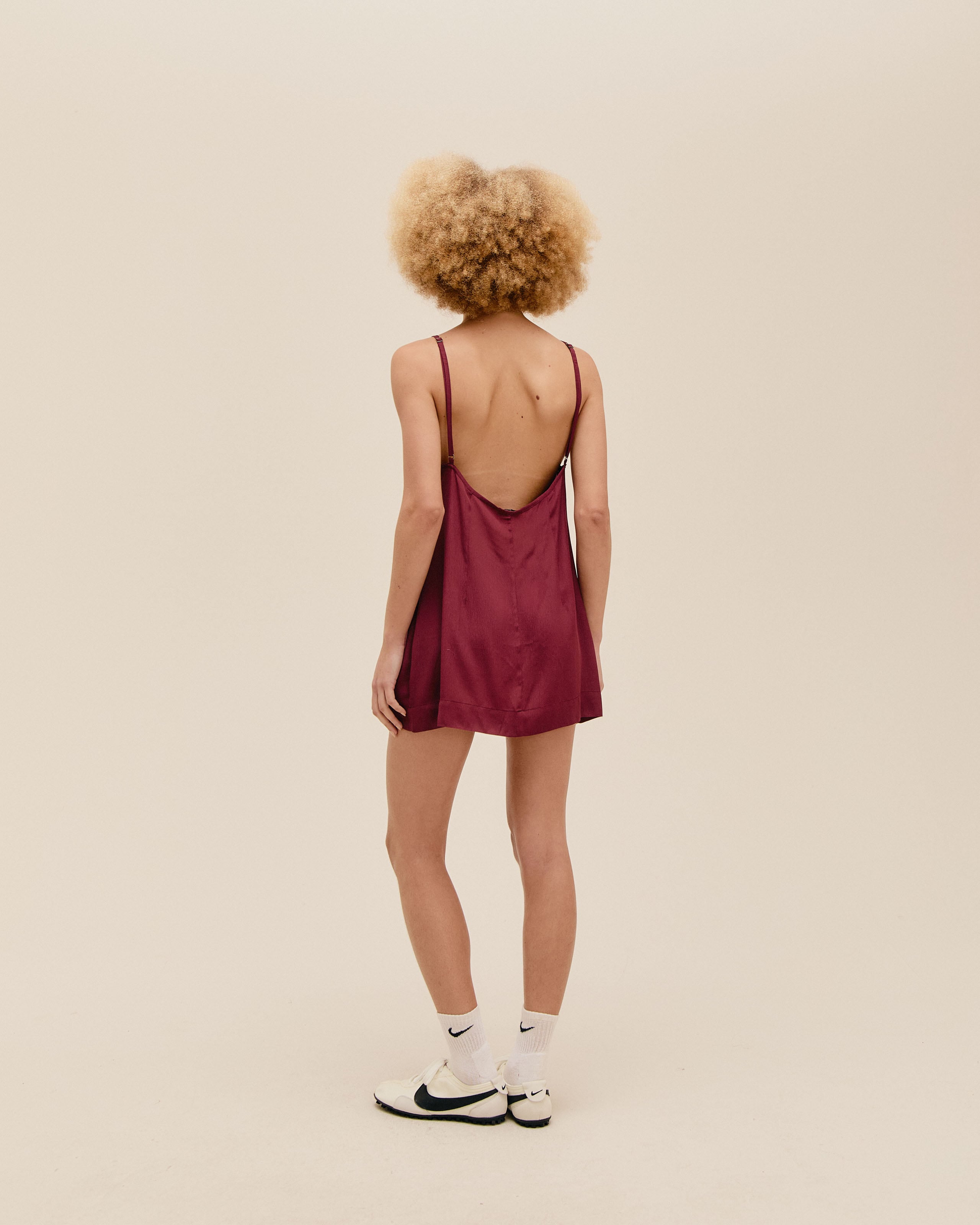 Vestido Clara Mini Vinho Marsala