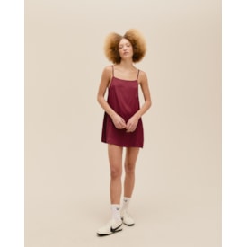 Haight — Vestido Clara Mini Vinho Marsala