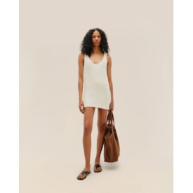 Haight — Vestido Coucou Tricot Off-White