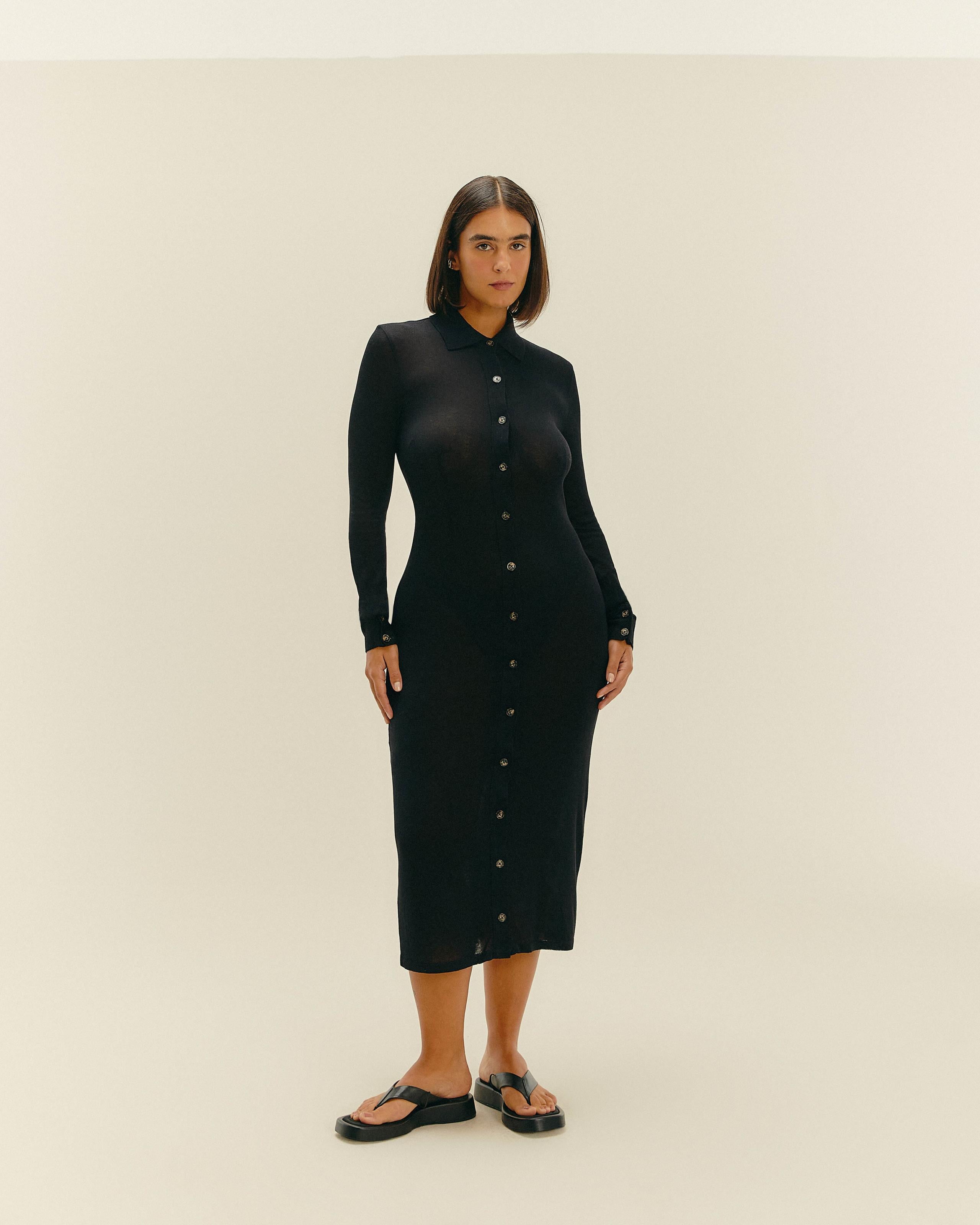 Vestido Duda Tricot Preto