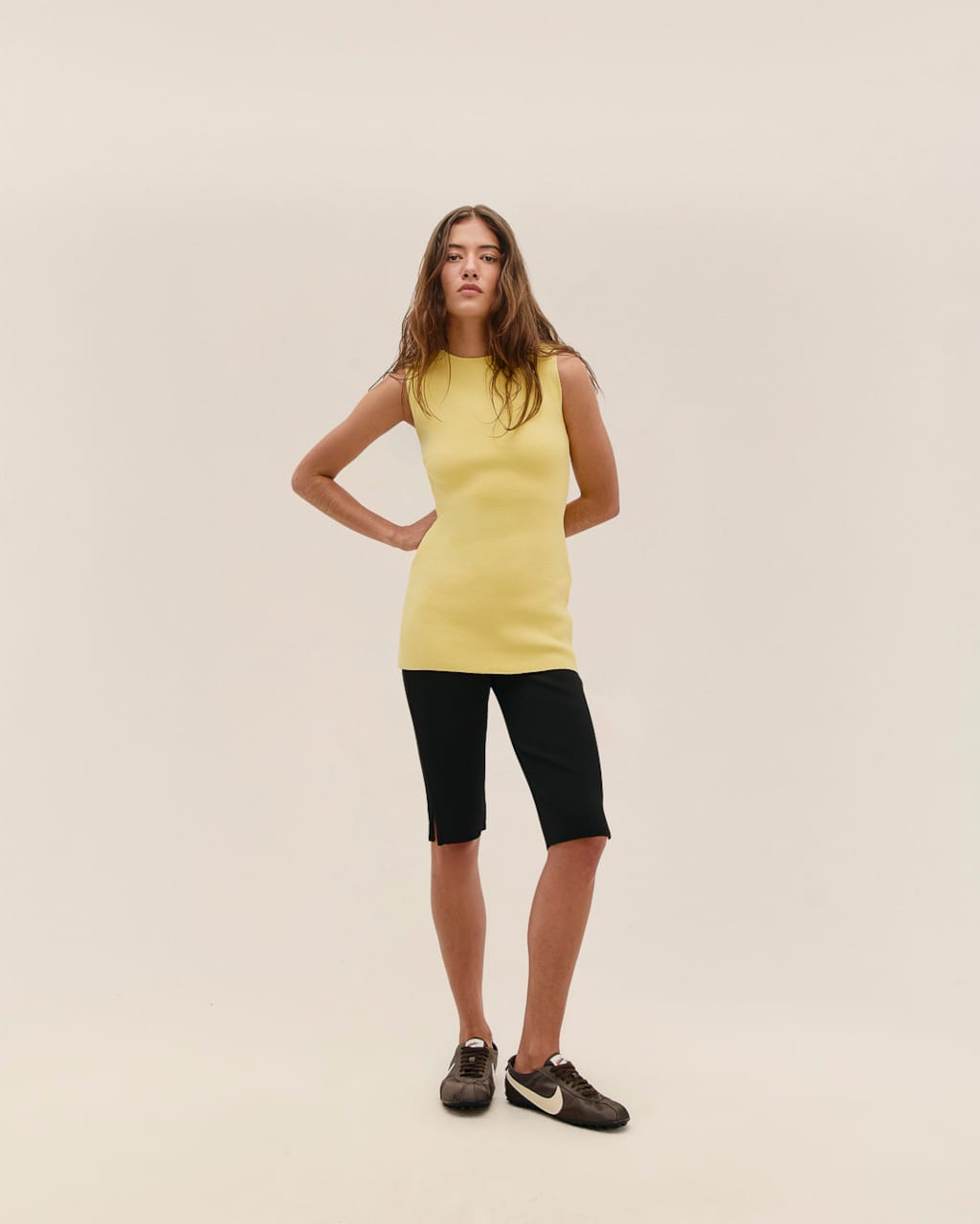 Vestido Eva Tricot Amarelo Feixe