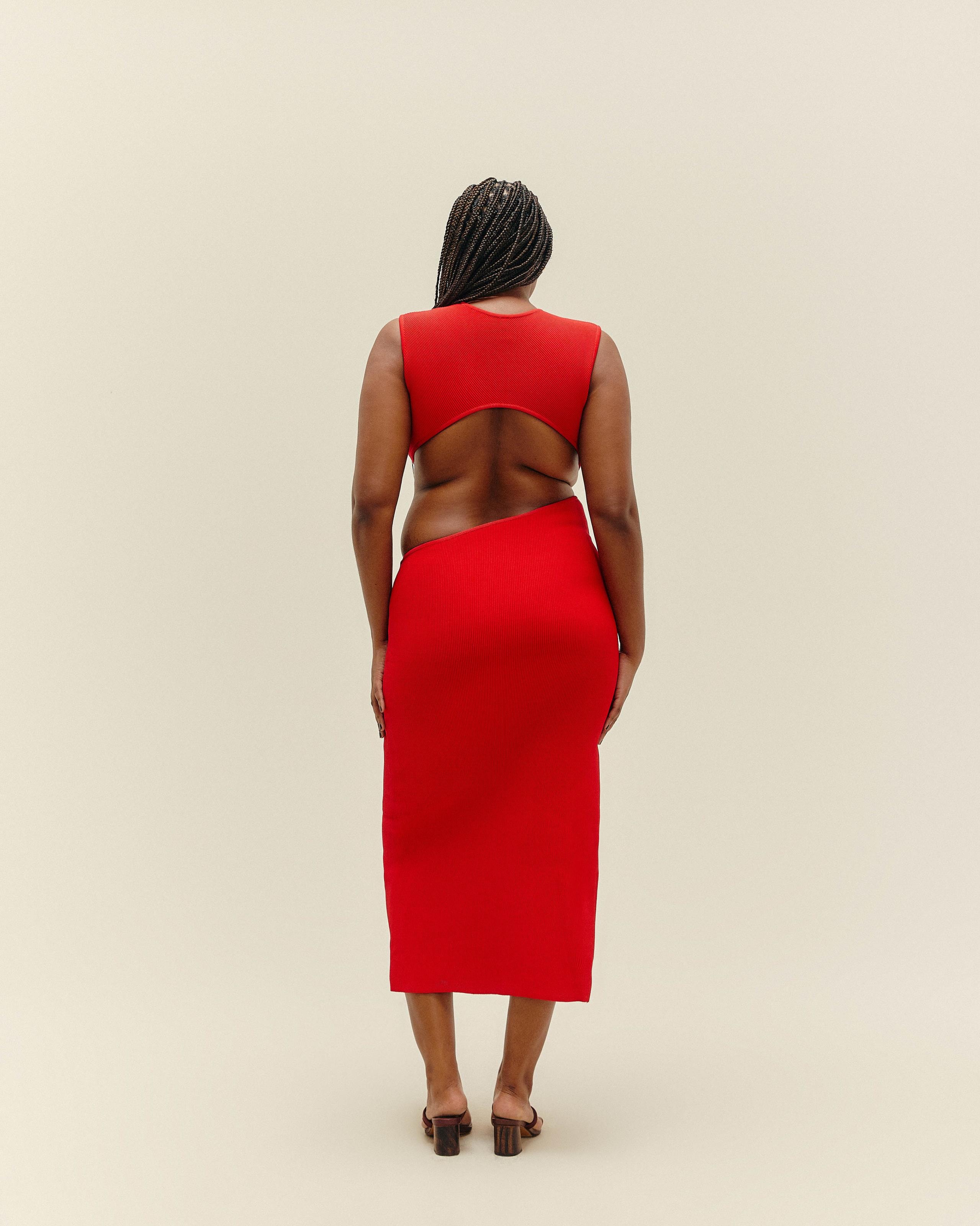 Vestido Filipa Tricot Vermelho Desvio