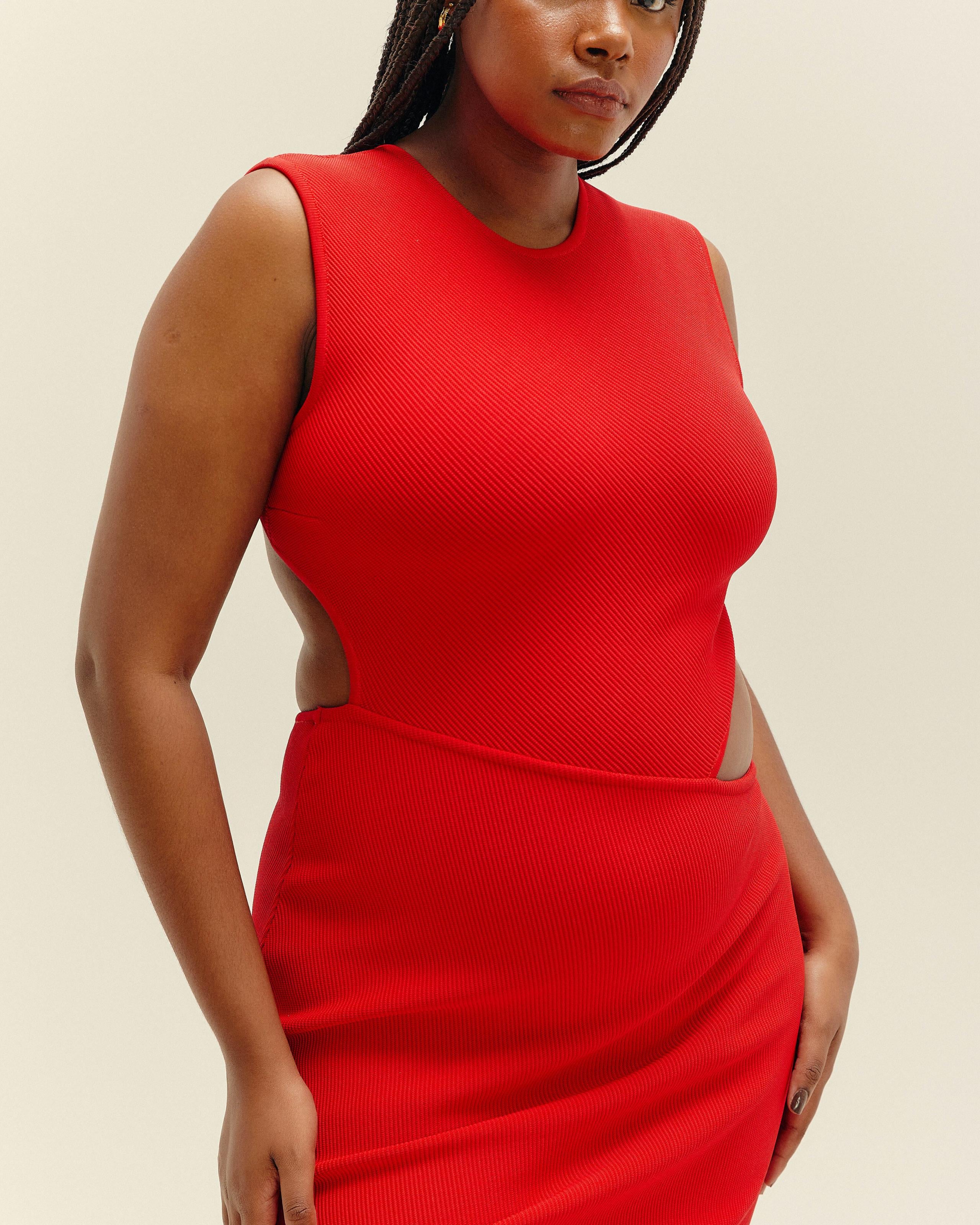 Vestido Filipa Tricot Vermelho Desvio