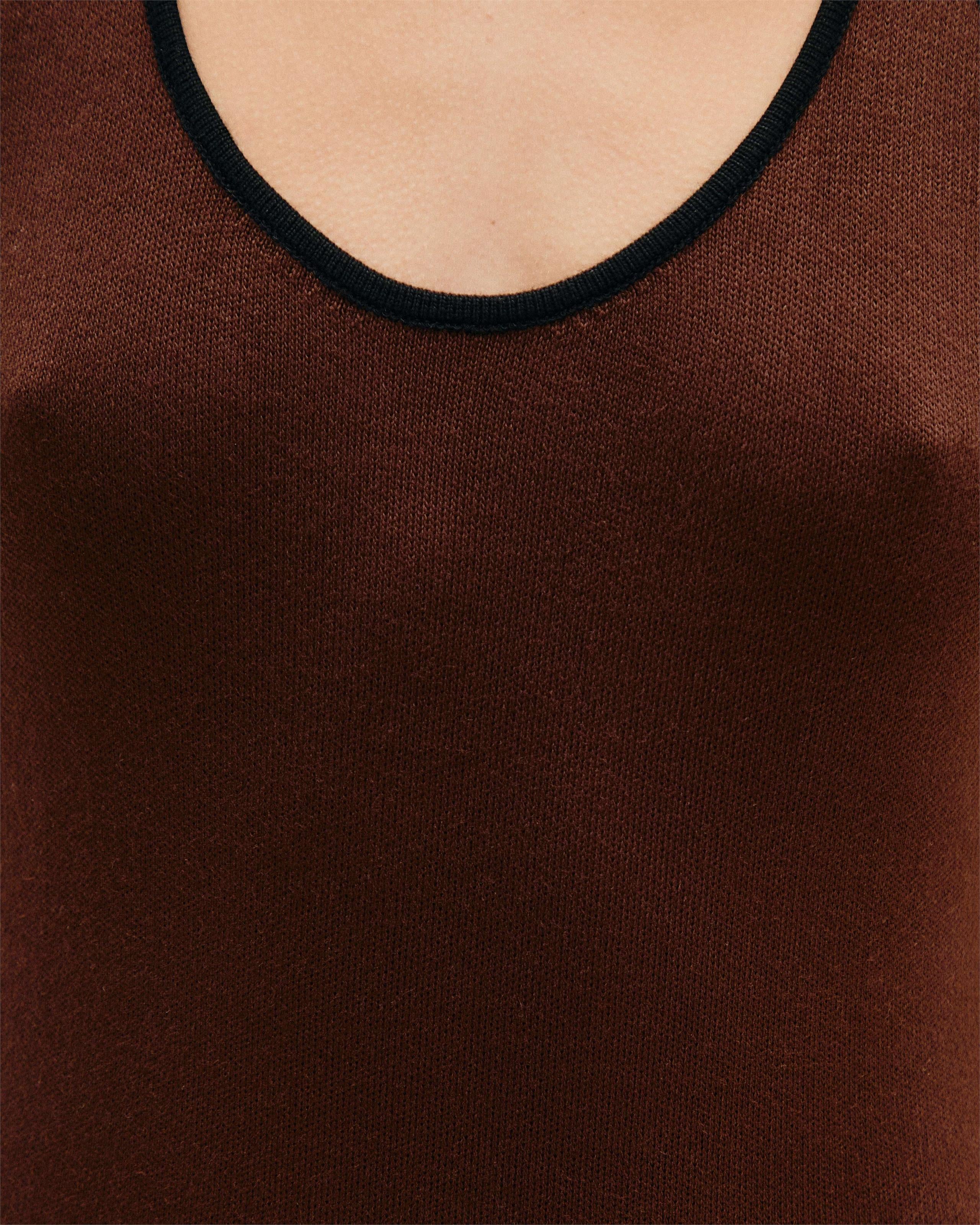 Vestido Gio Tricot Marrom Brauna