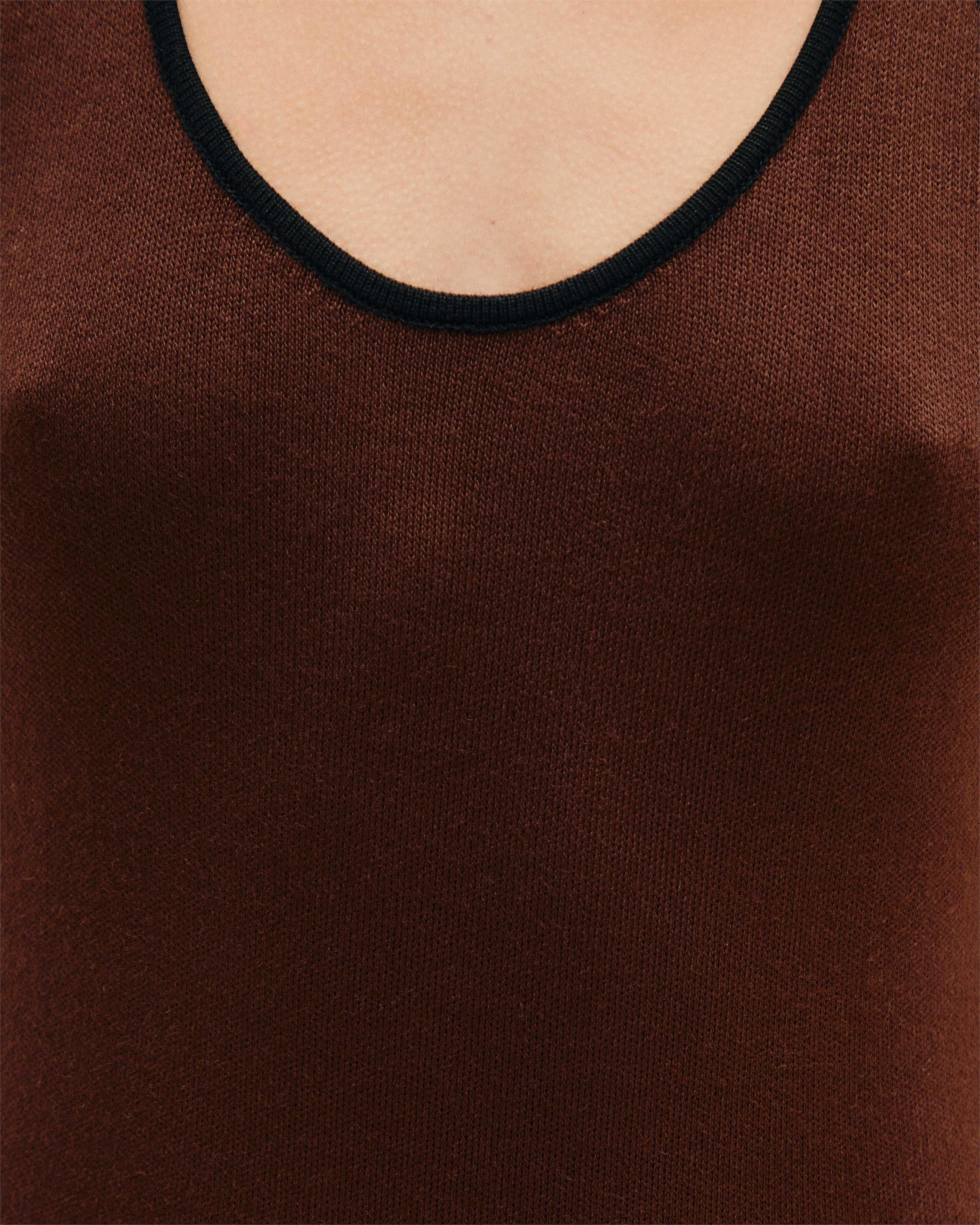 Vestido Gio Tricot Marrom Brauna