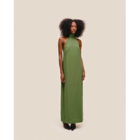 Haight — Vestido Gola Alta Verde