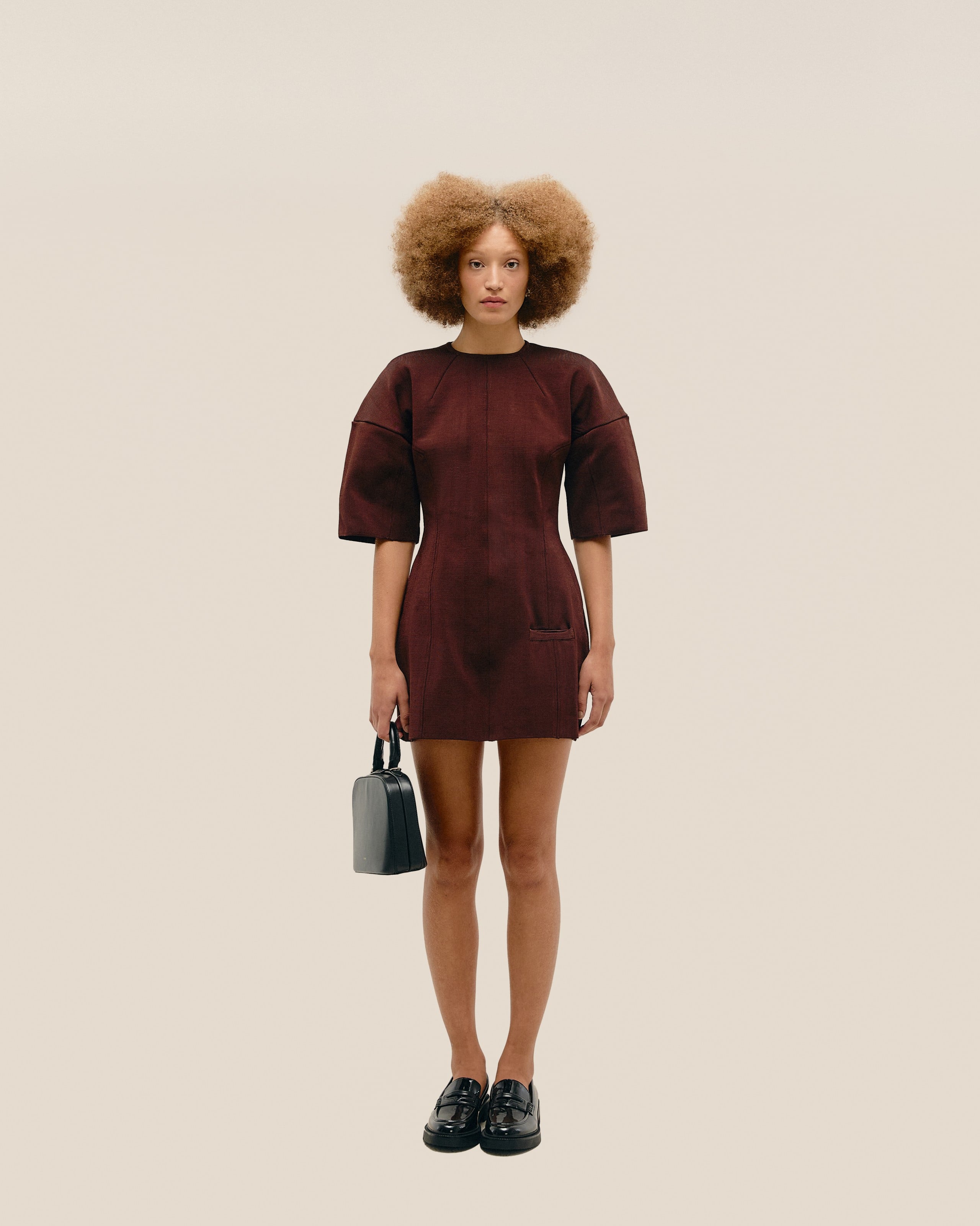 Vestido Hannah Tricot Marrom Brauna