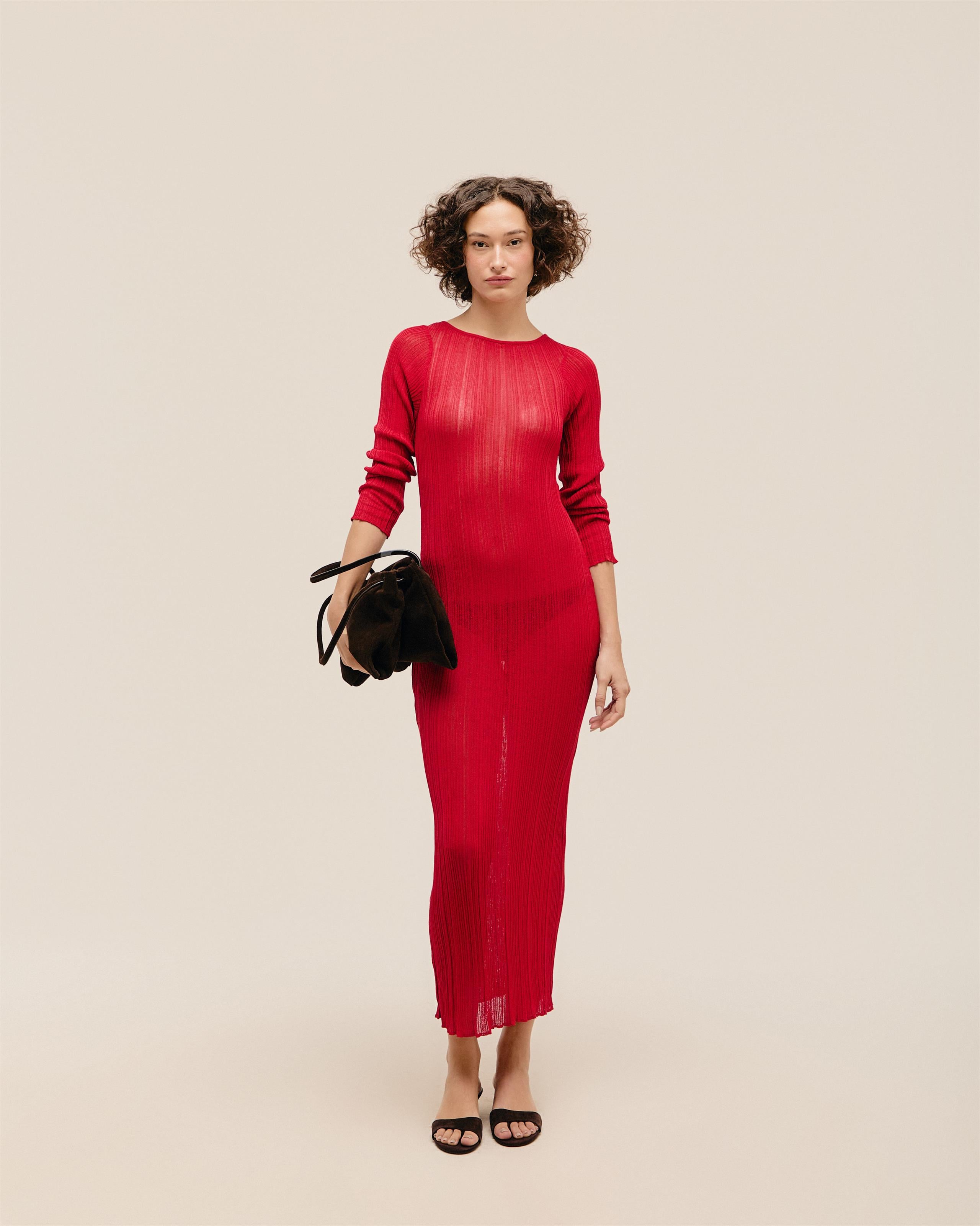 Vestido Helena Tricot Vermelho
