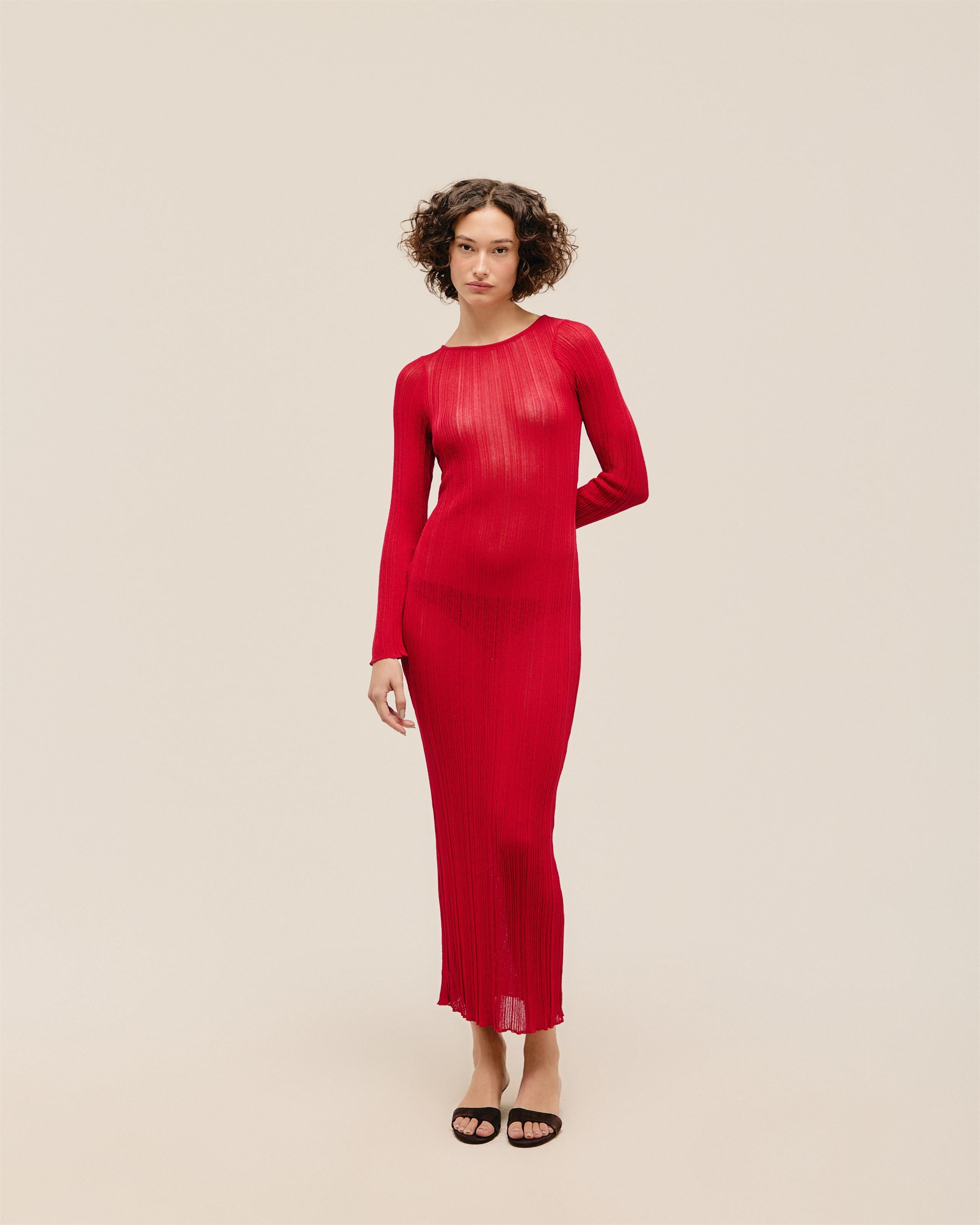 Vestido Helena Tricot Vermelho
