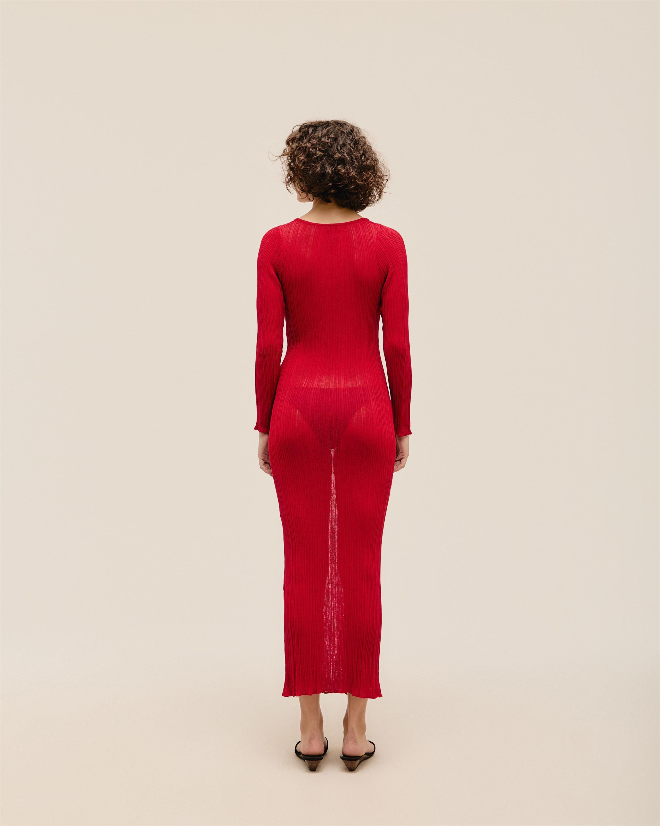 Vestido Helena Tricot Vermelho