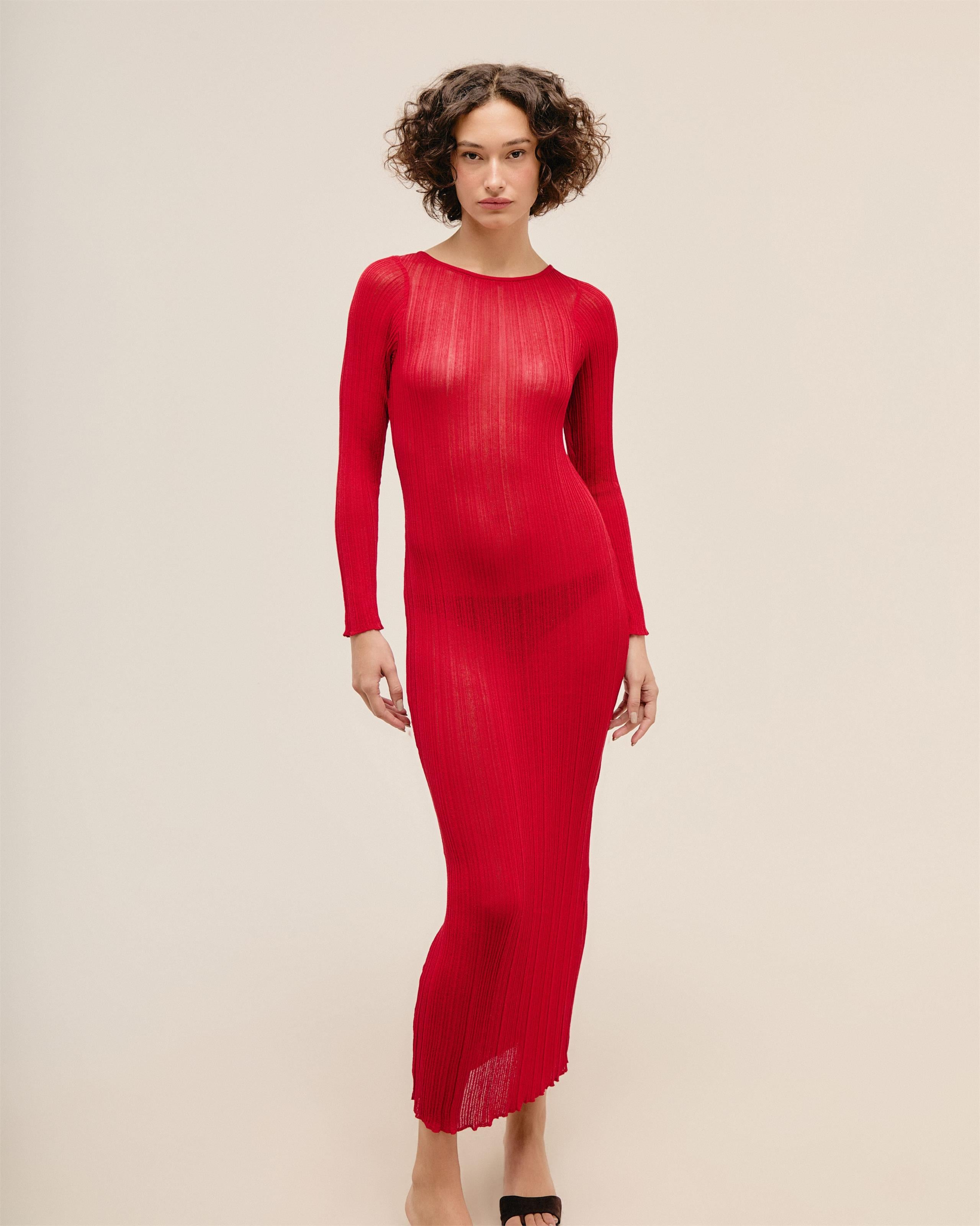 Vestido Helena Tricot Vermelho