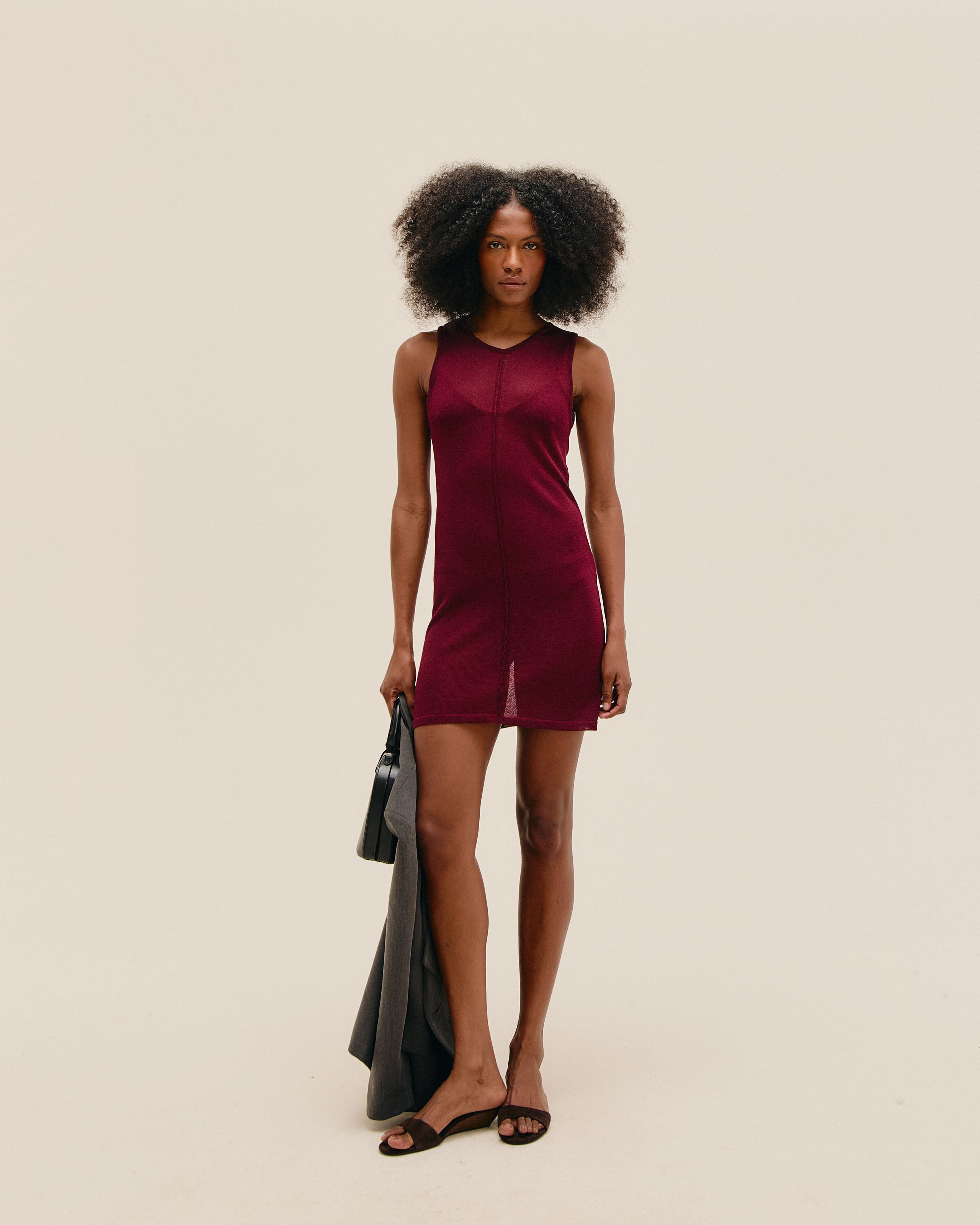 Vestido Isa Tricot Vinho