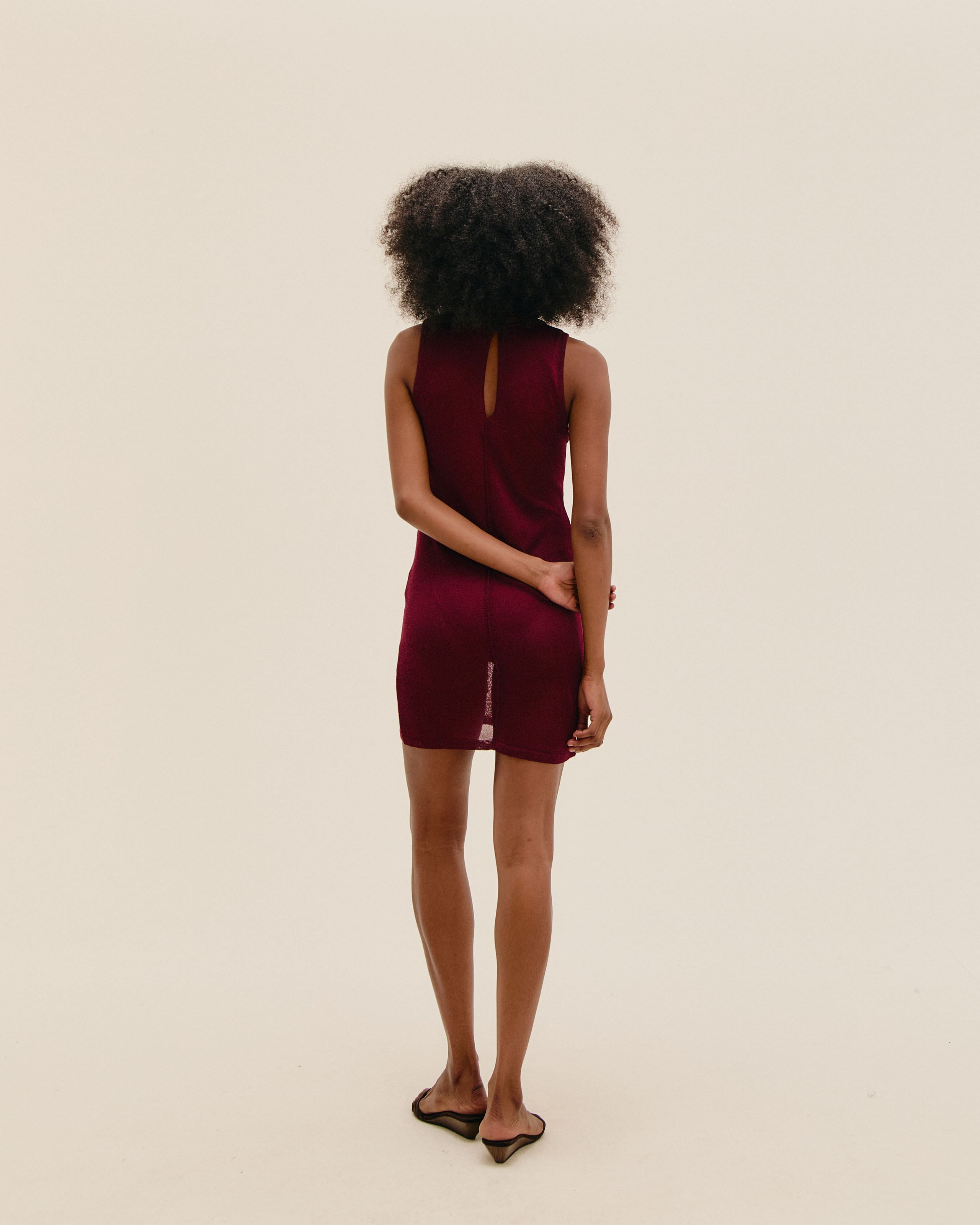Vestido Isa Tricot Vinho
