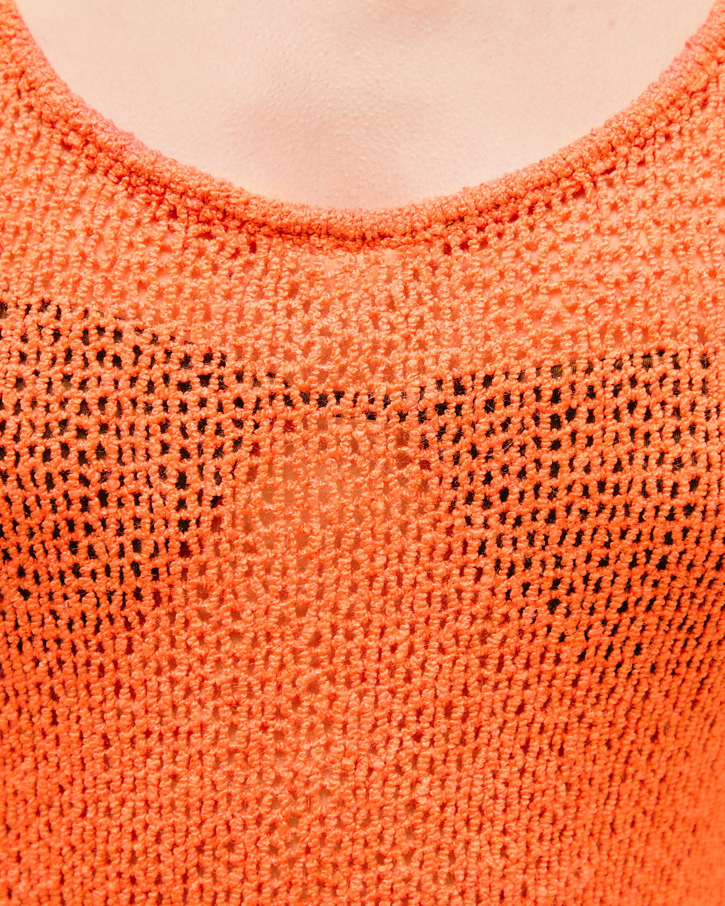 Vestido Isla Mini Tricot Laranja Mandarina