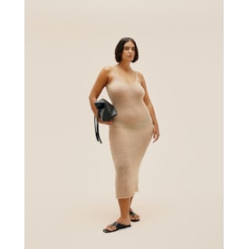 Haight — Vestido Isla Tricot Bege