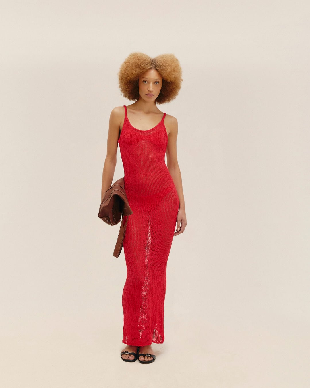 Vestido Isla Tricot Bege