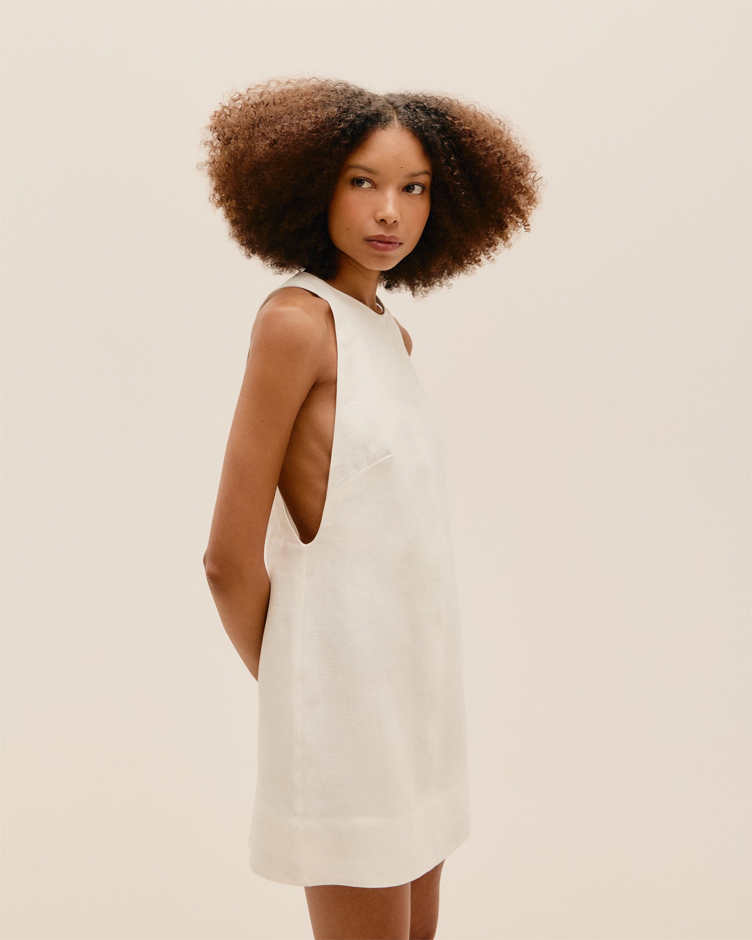 Vestido Iva Linho Off White