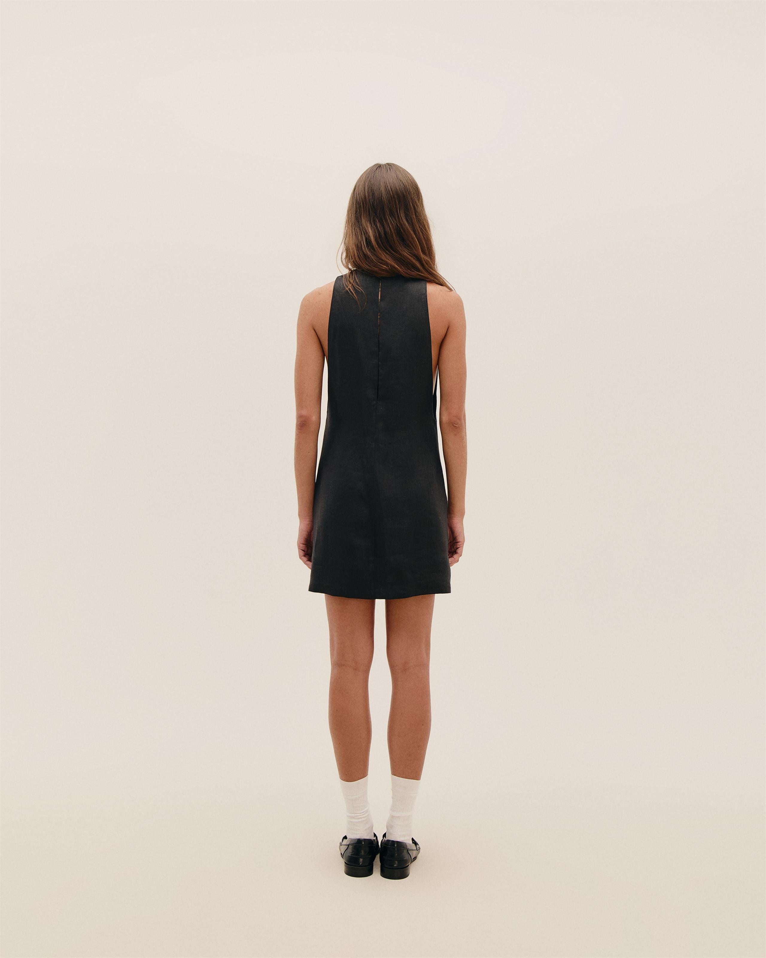 Vestido Iva Linho Preto