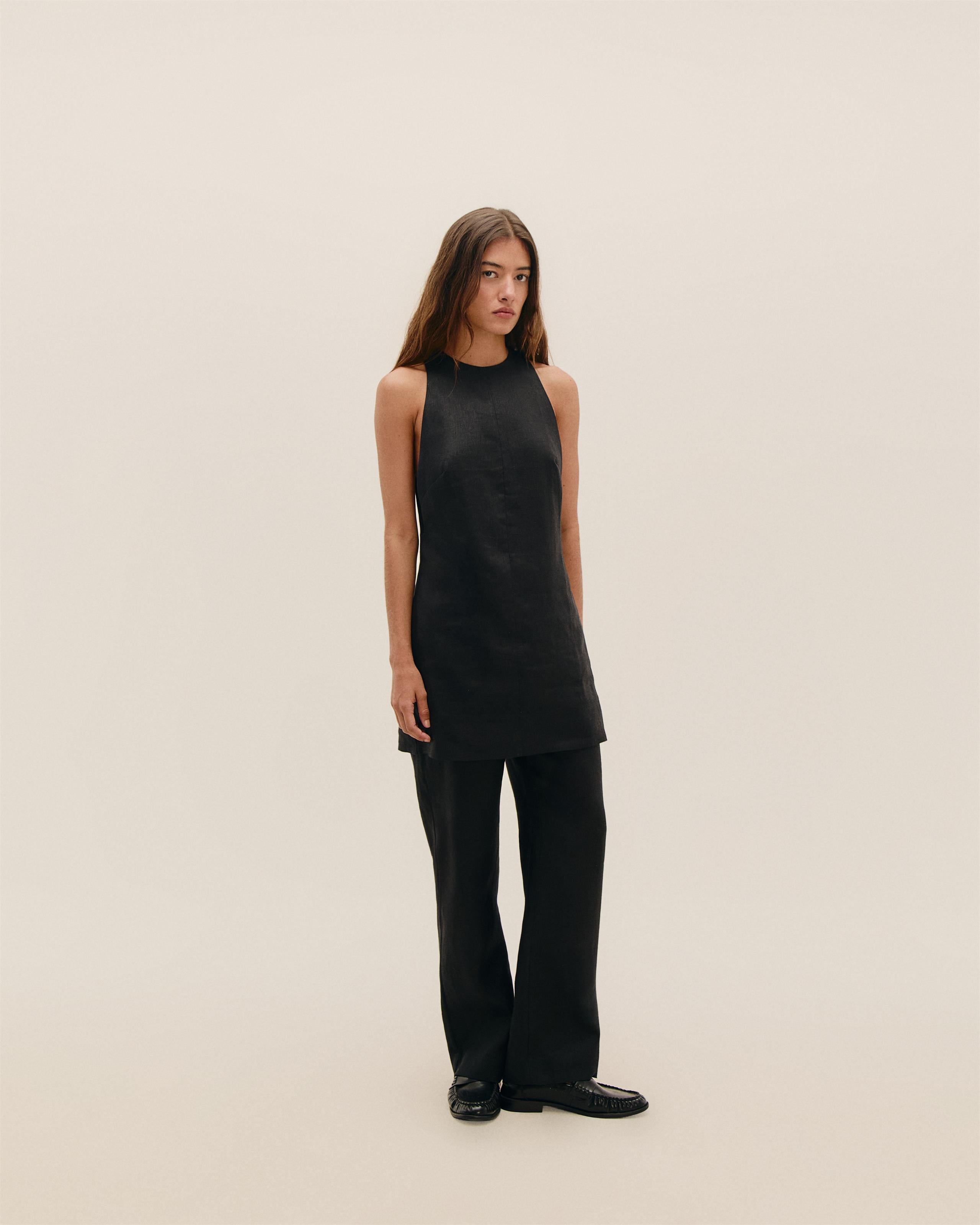 Vestido Iva Linho Preto