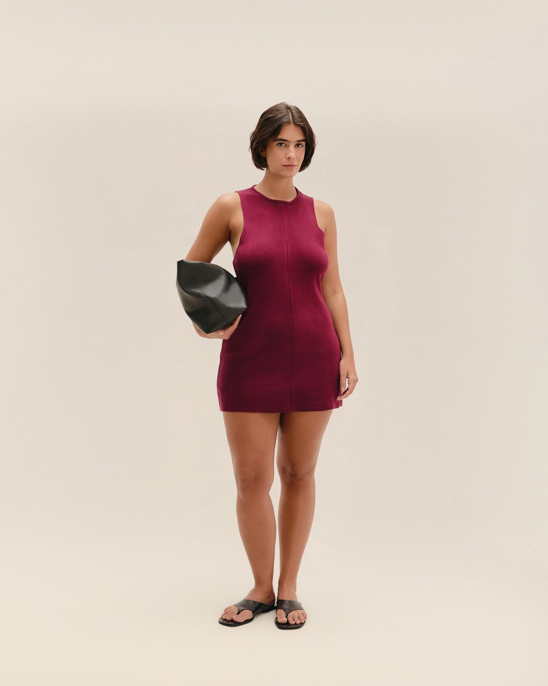 Vestido Iva Tricot Vinho Marsala