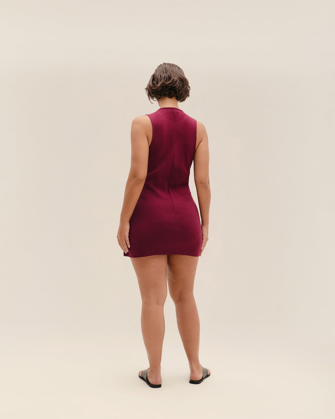 Vestido Iva Tricot Vinho Marsala