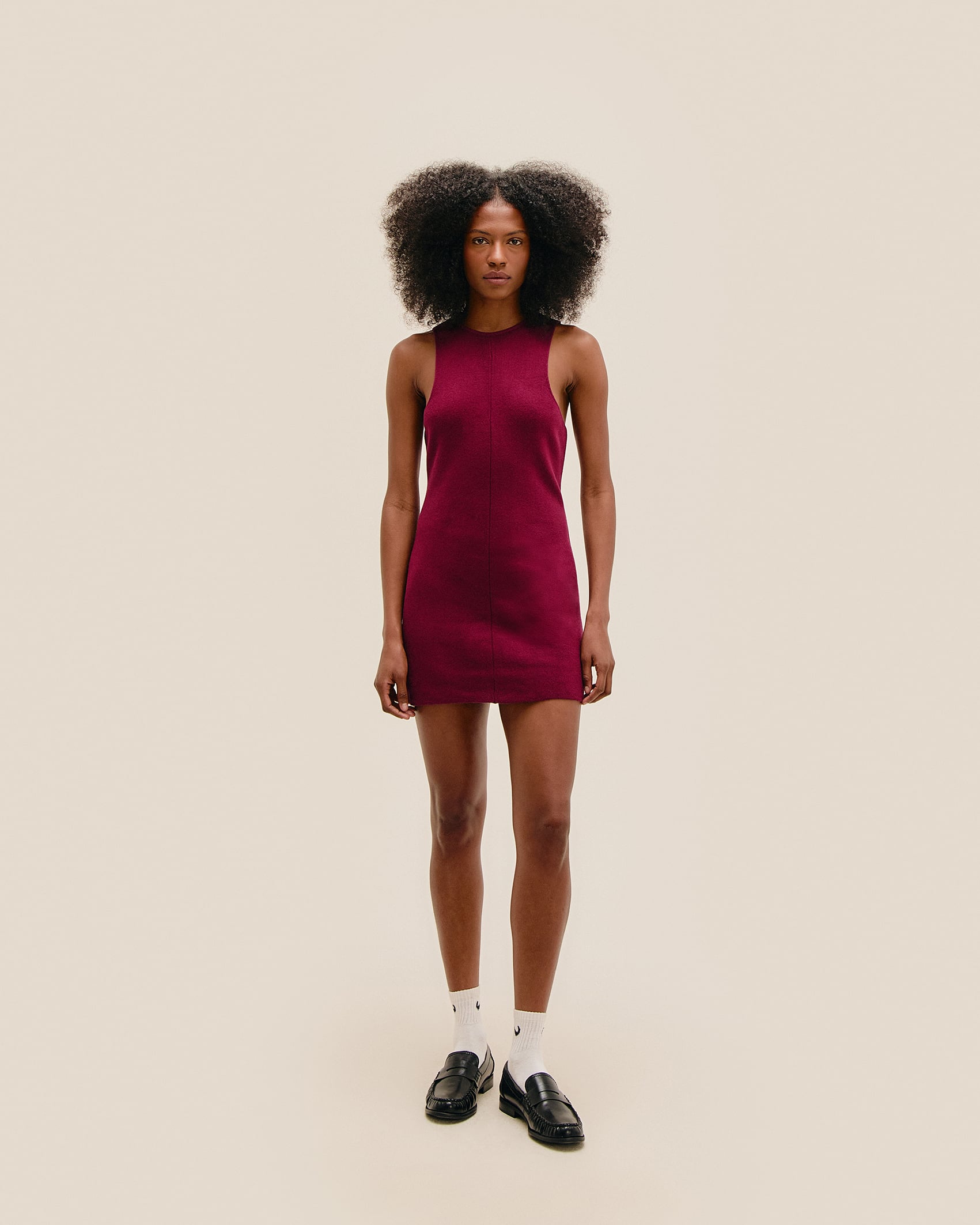Vestido Iva Tricot Vinho Marsala