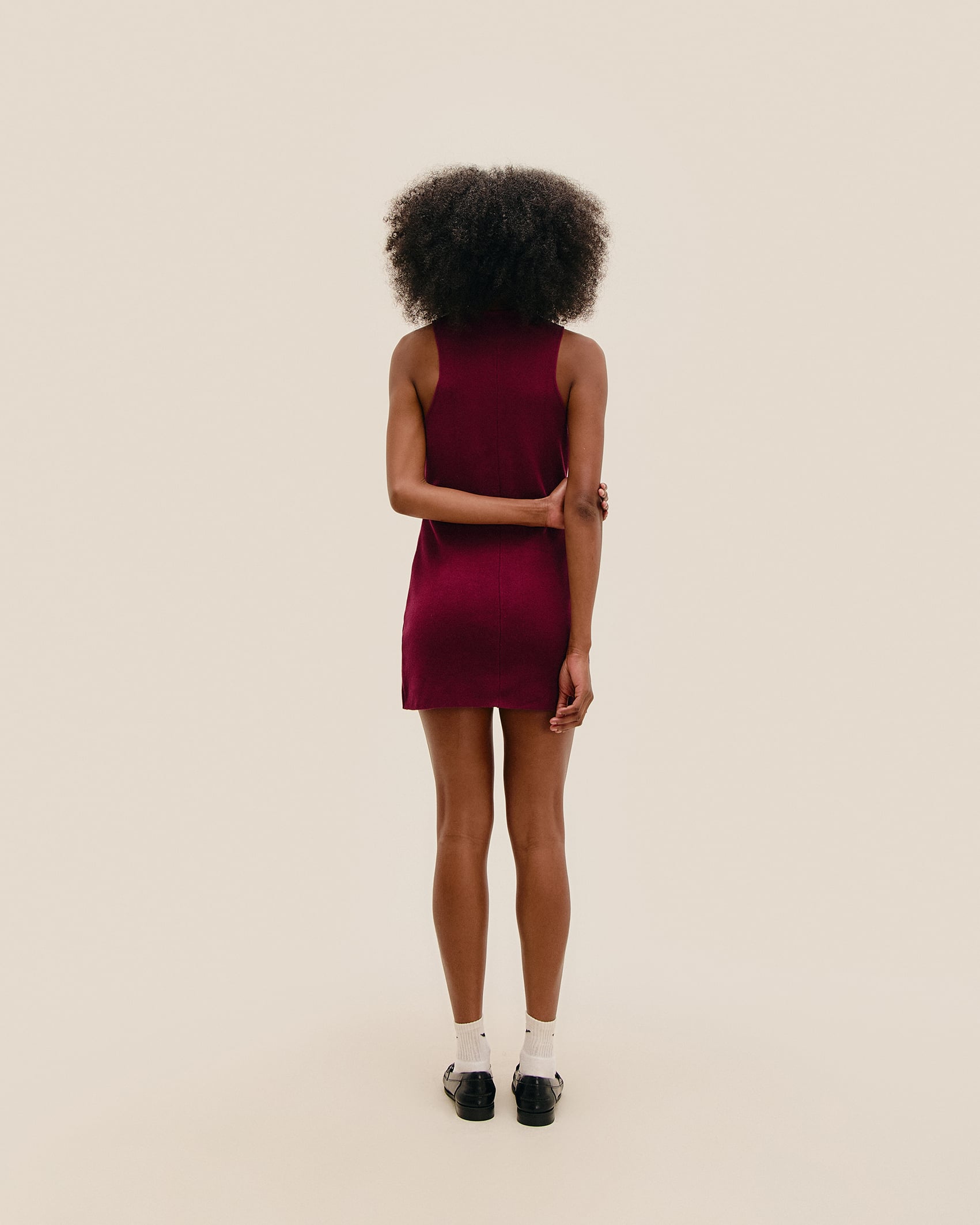 Vestido Iva Tricot Vinho Marsala