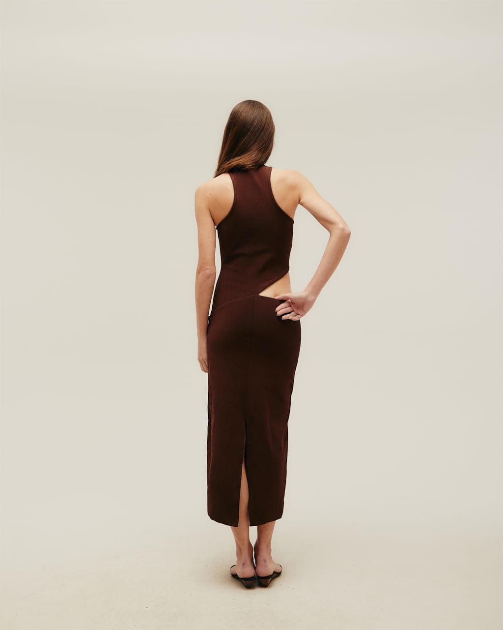 Vestido Ivy Tricot Marrom Brauna