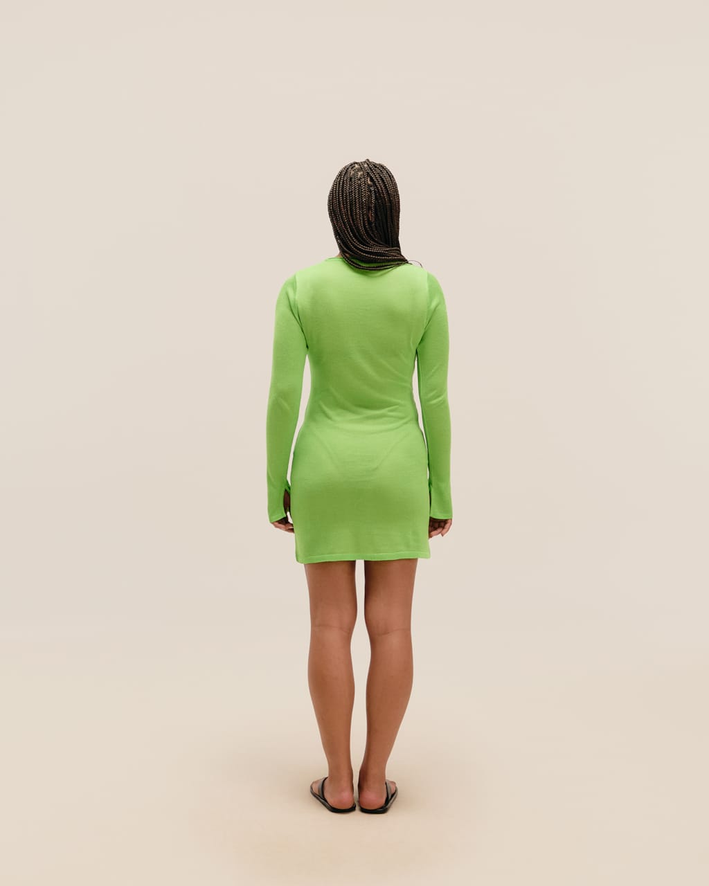 Vestido Jane Tricot Verde Enlevo