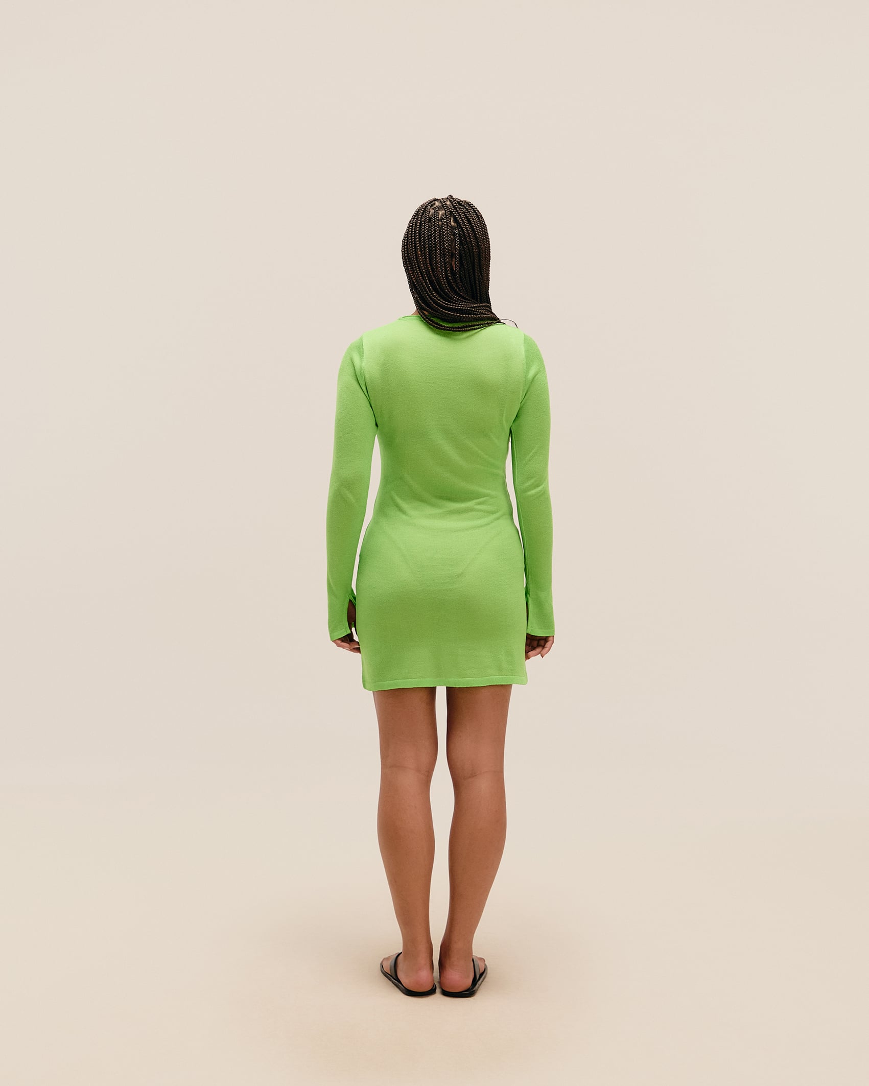 Vestido Jane Tricot Verde Enlevo