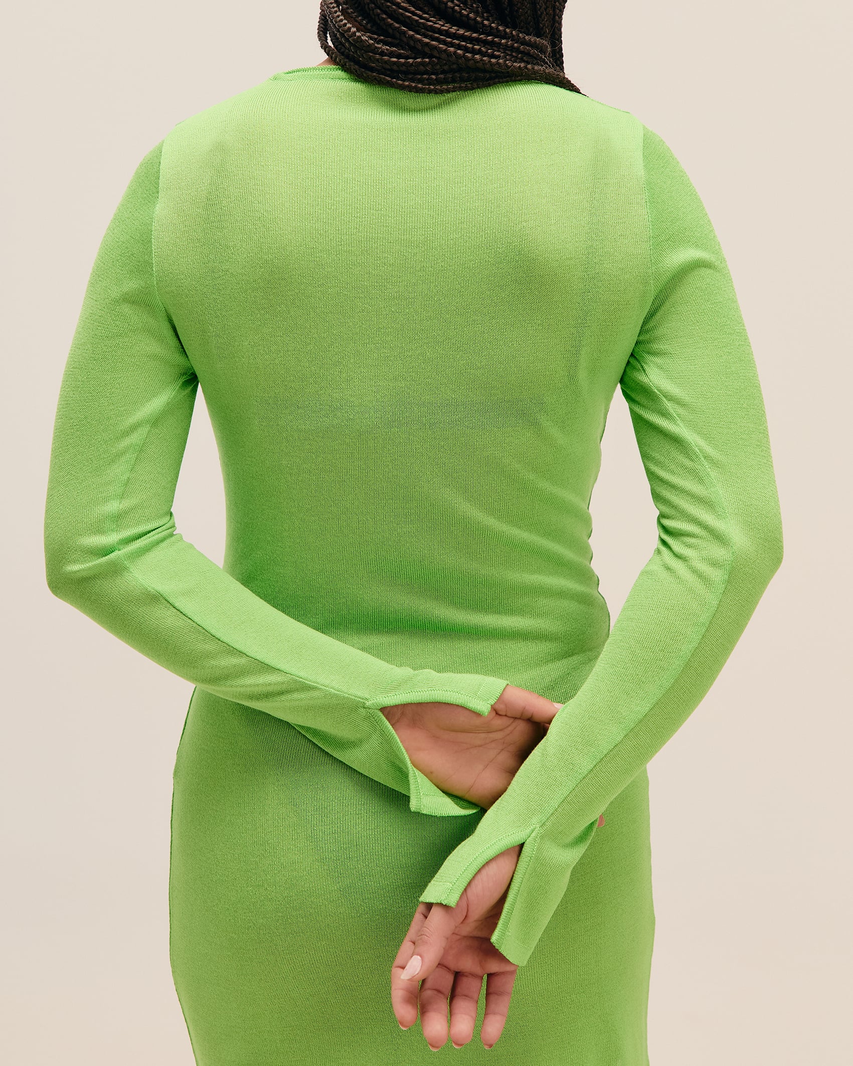 Vestido Jane Tricot Verde Enlevo