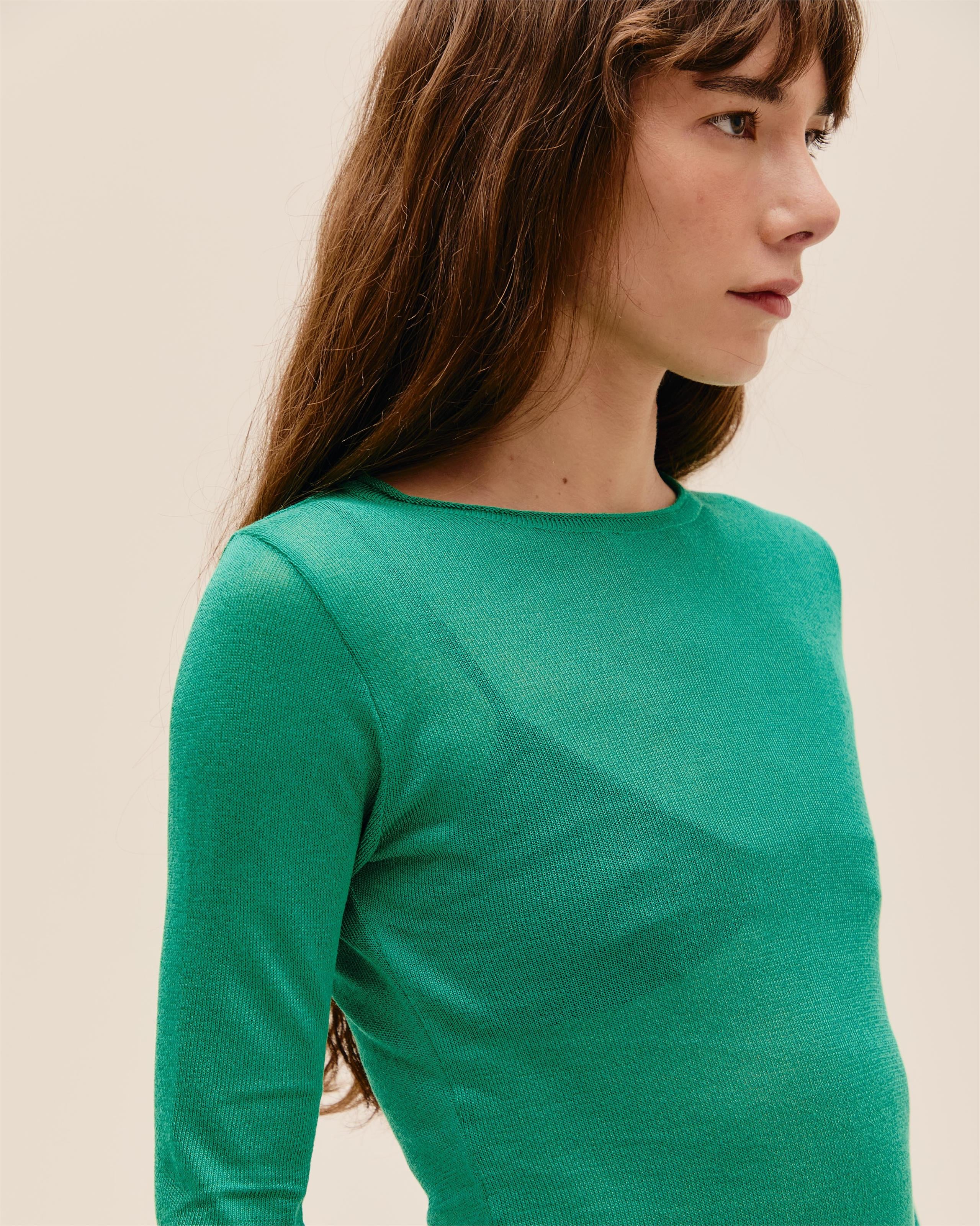 Vestido Jane Tricot Verde Enlevo