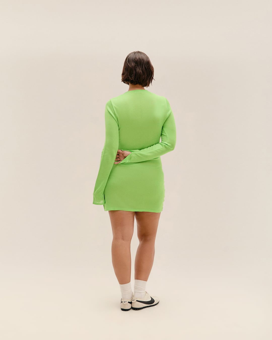 Vestido Jane Tricot Verde Enlevo
