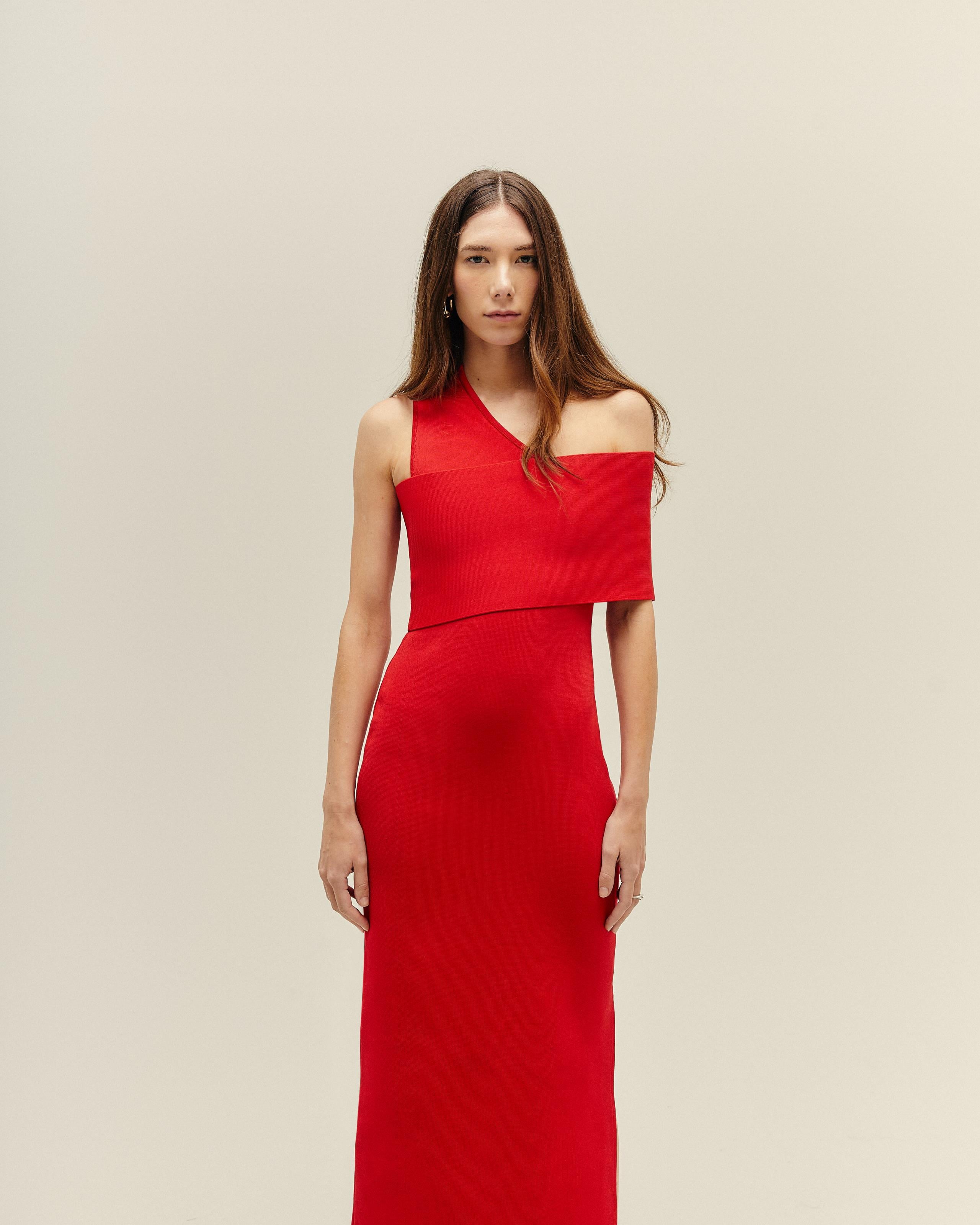 Vestido Juliana Tricot Vermelho