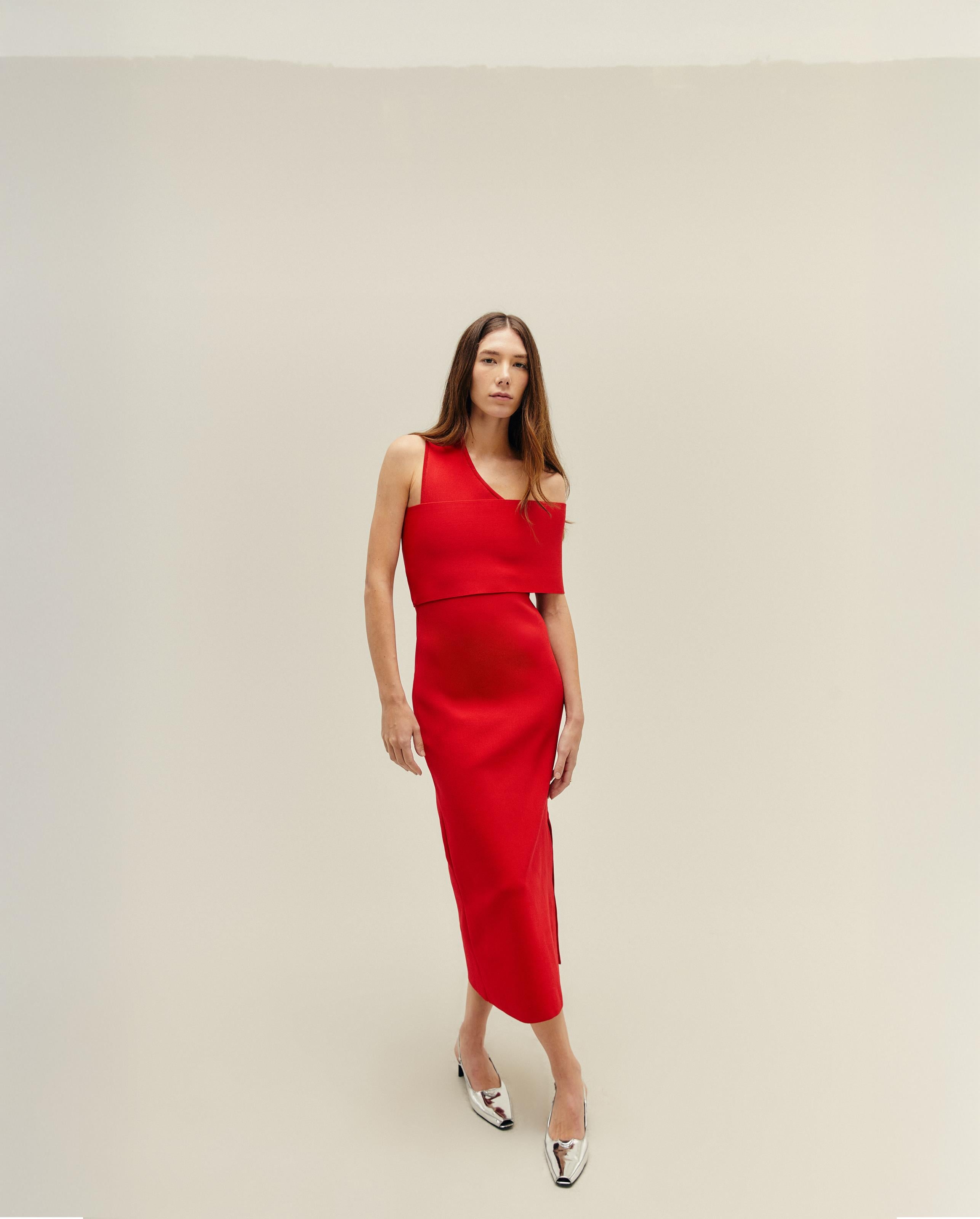 Vestido Juliana Tricot Vermelho