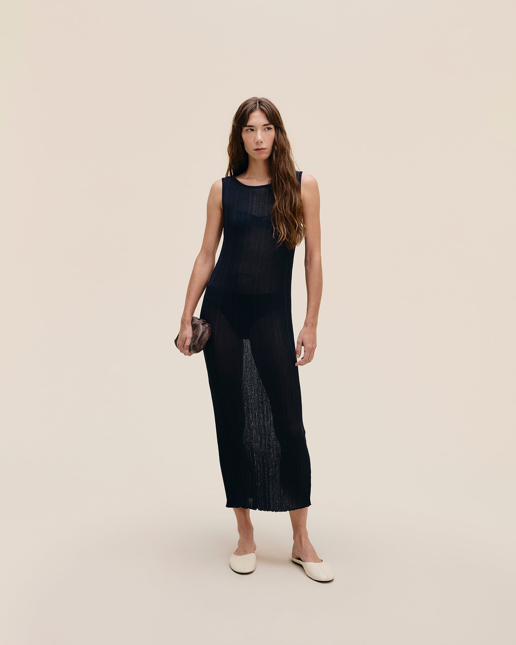 Vestido Lia Tricot Marinho Classico